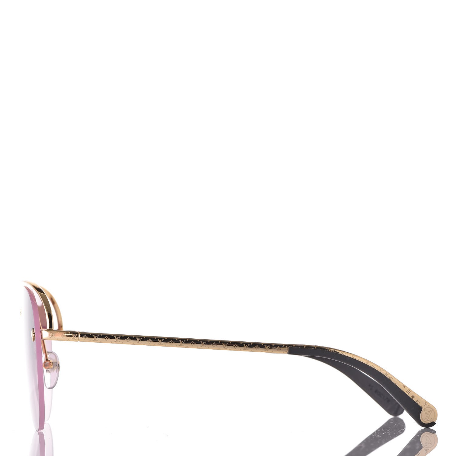 LOUIS VUITTON Monogram Grease Sunglasses Z1172W Pink 910140