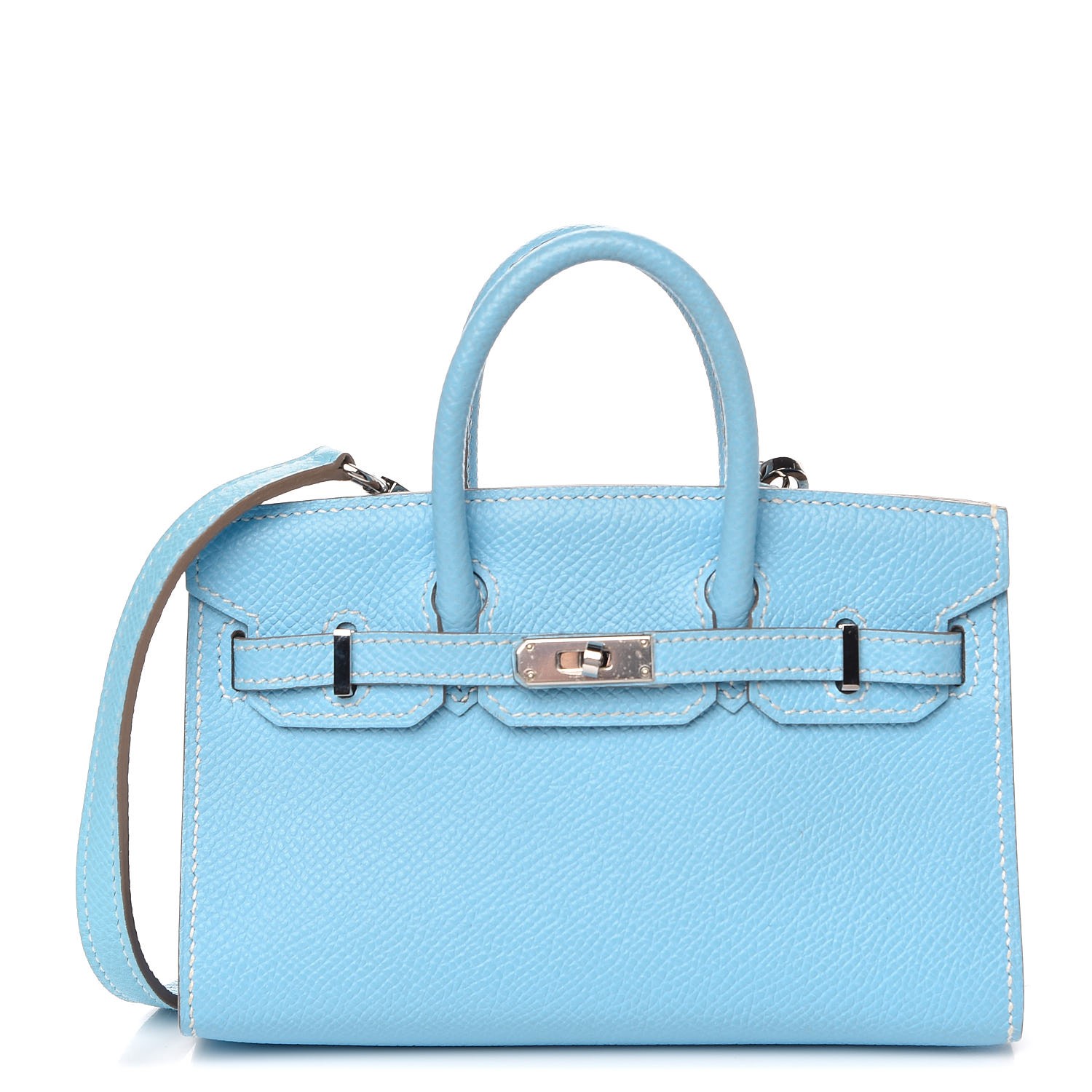 HERMES Epsom Tiny Birkin 15 Celeste 