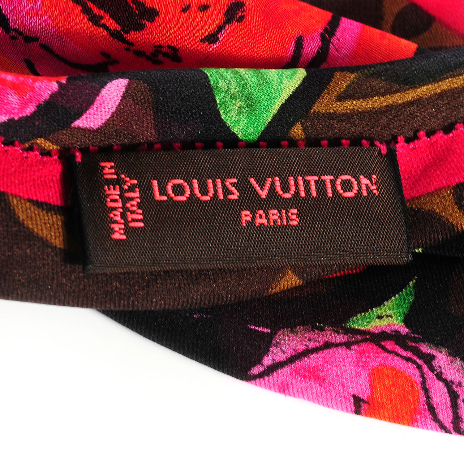 Louis Vuitton Monogram Stephen Sprouse Roses 100% Silk Scarf