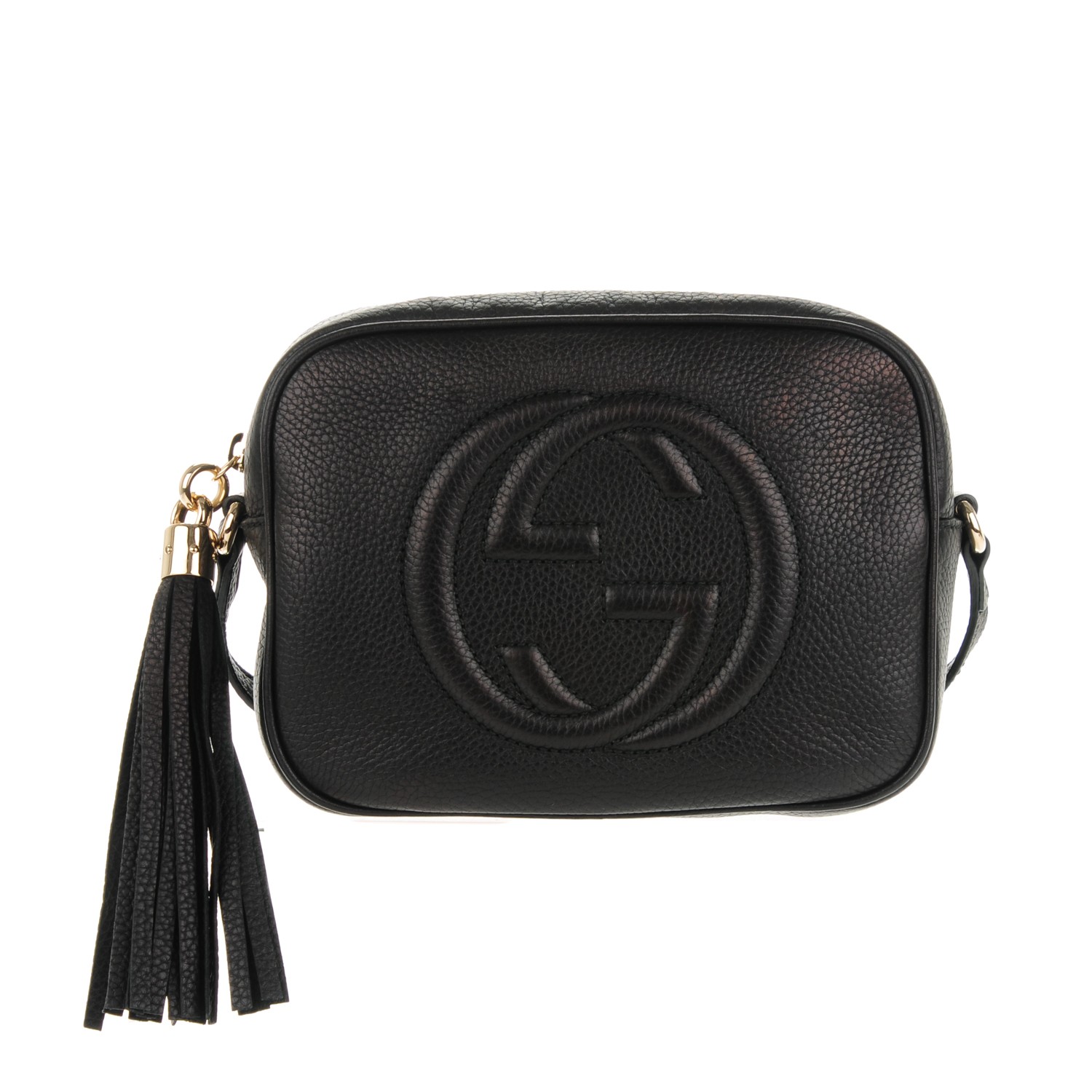 GUCCI Pebbled Calfskin Small Soho Disco 