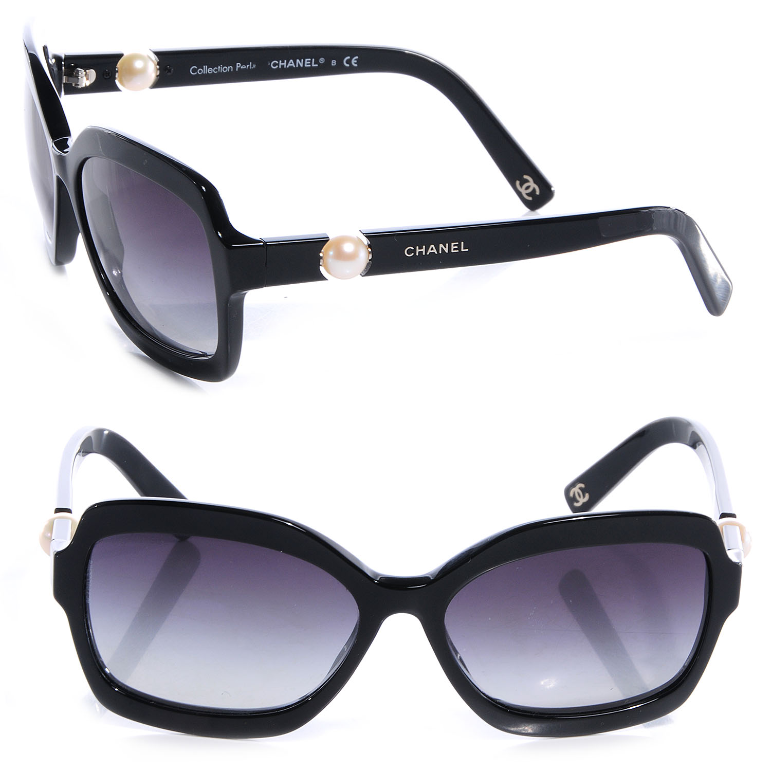 CHANEL Pearl Sunglasses 5132H Black 66167