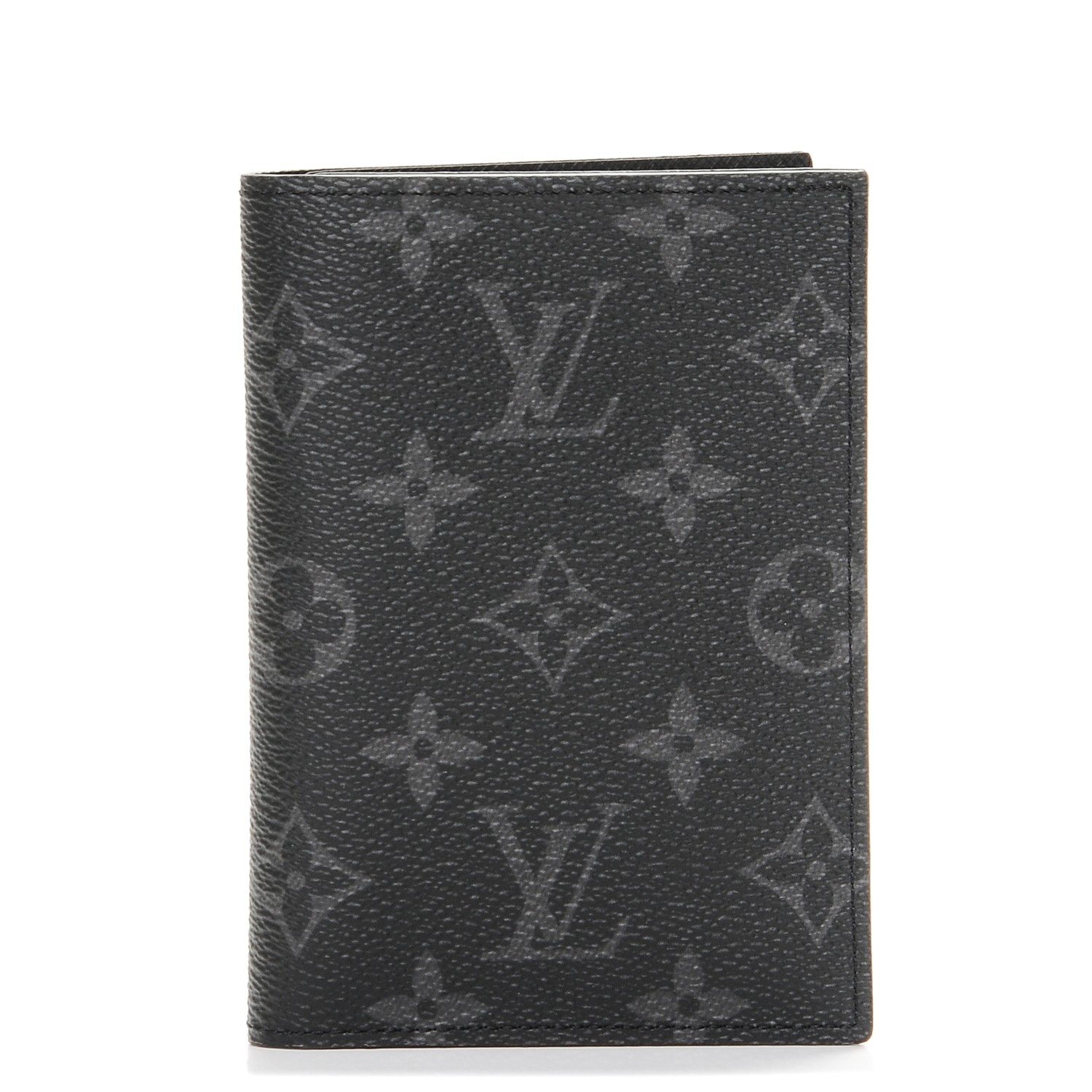 LOUIS VUITTON Monogram Eclipse Passport Cover 196253