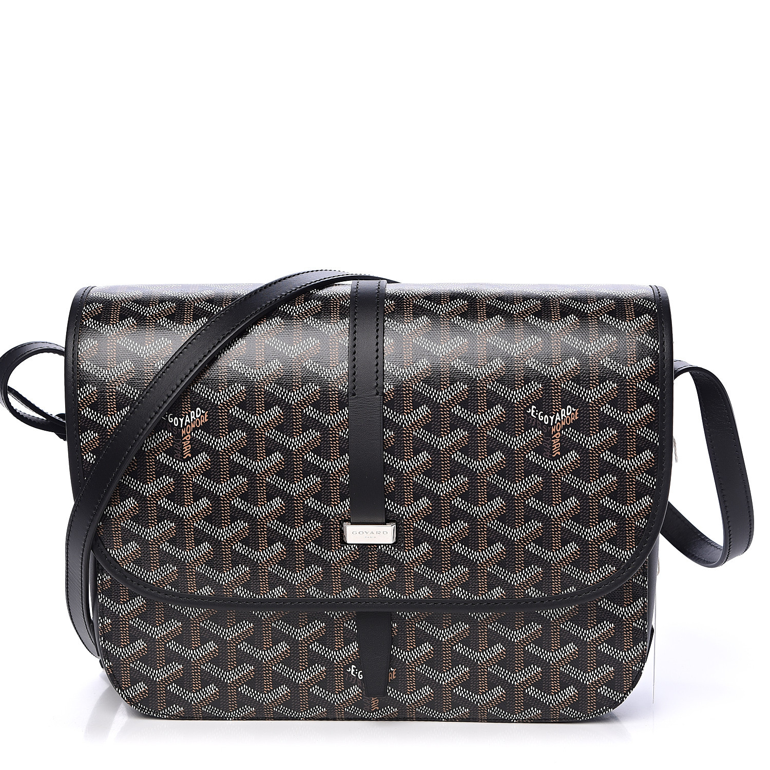 GOYARD Goyardine Belvedere II MM Messenger Bag Black 486875