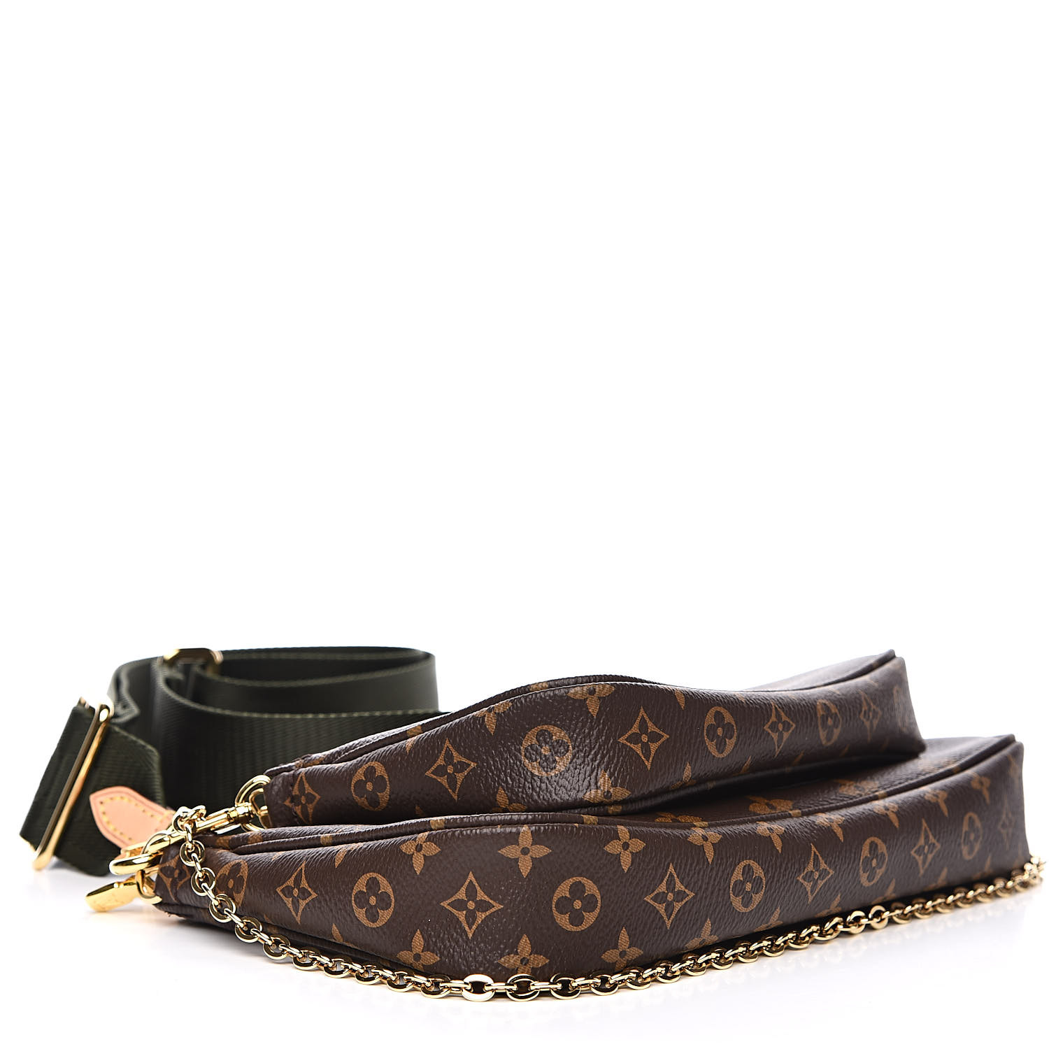 LOUIS VUITTON Monogram Multi Pochette Accessories Kaki 528534