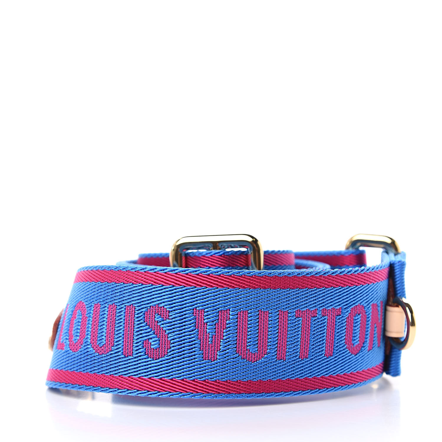 LOUIS VUITTON Nylon Bandouliere Shoulder Strap Blue Magenta 500111 ...
