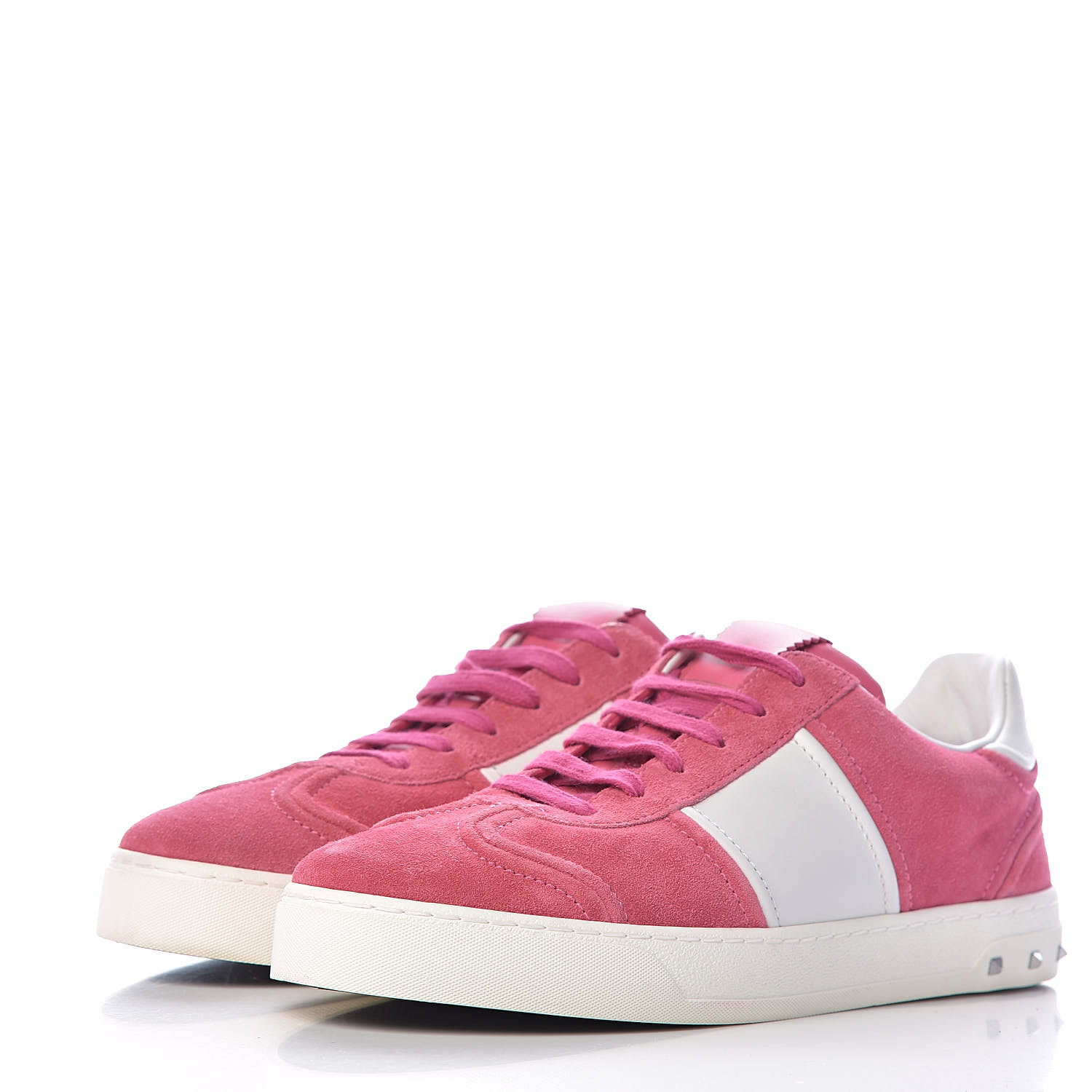 VALENTINO Suede Womens Flycrew Sneakers 39 Pink 502152