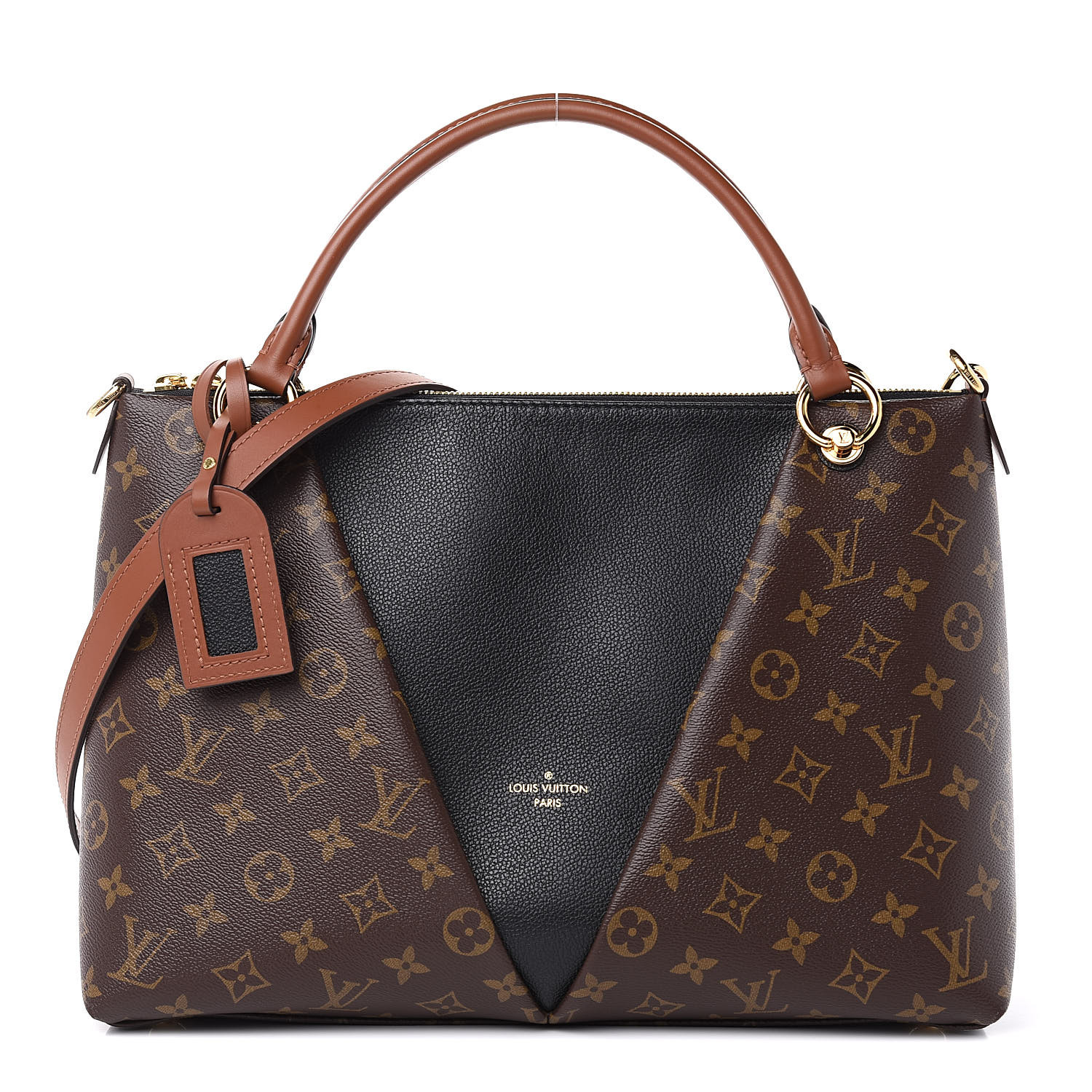 LOUIS VUITTON Monogram V Tote MM Black 498359