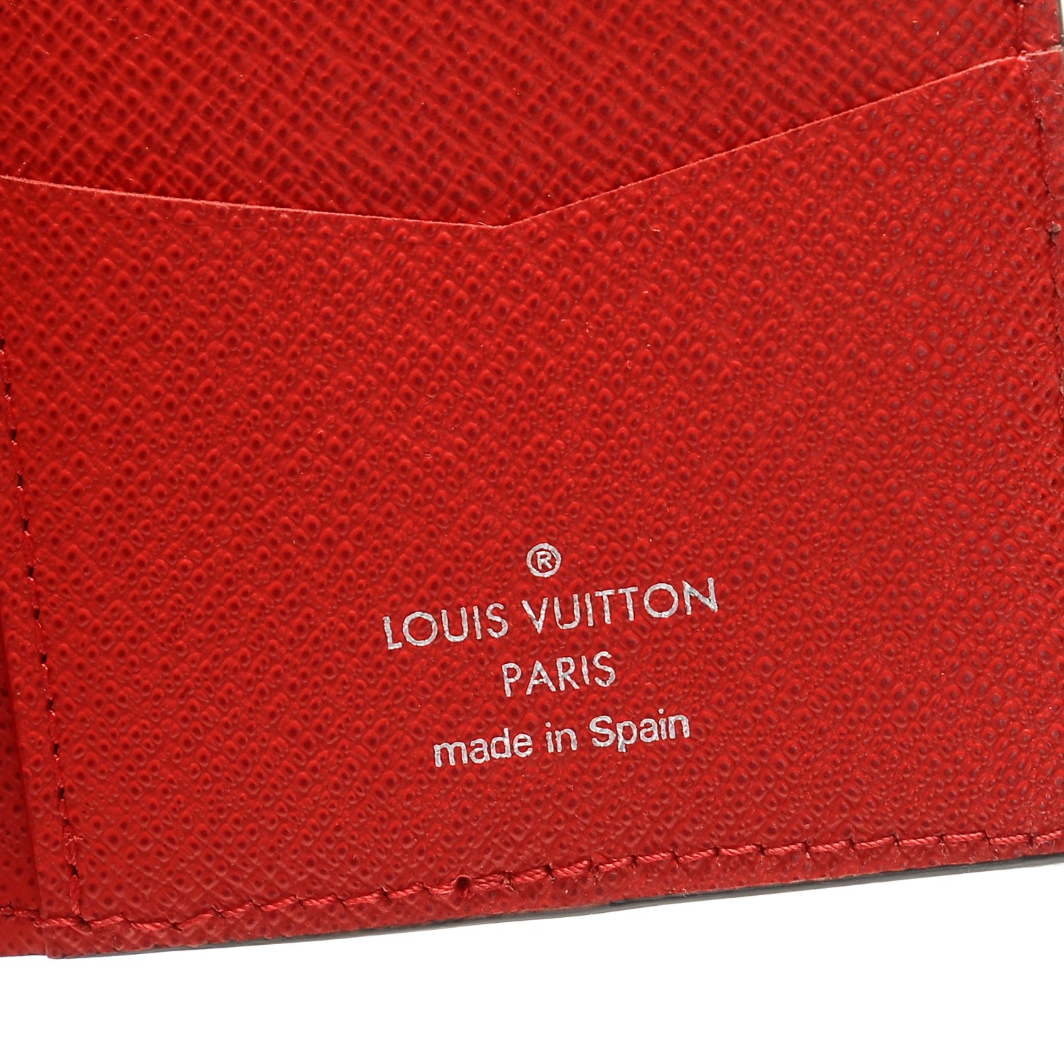 LOUIS VUITTON X SUPREME Epi Pocket Organizer Red 195241