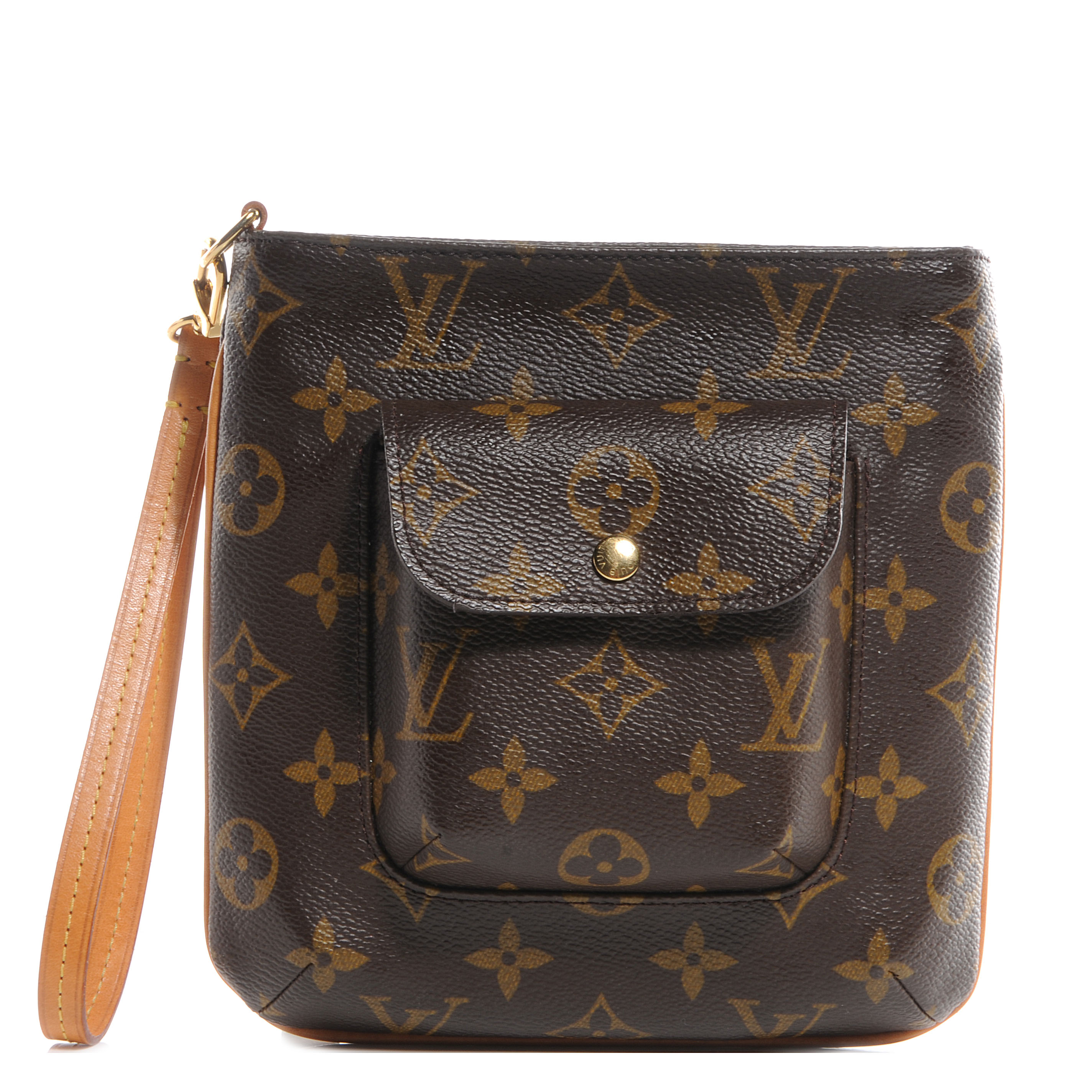 LOUIS VUITTON Monogram Partition Wristlet 66675