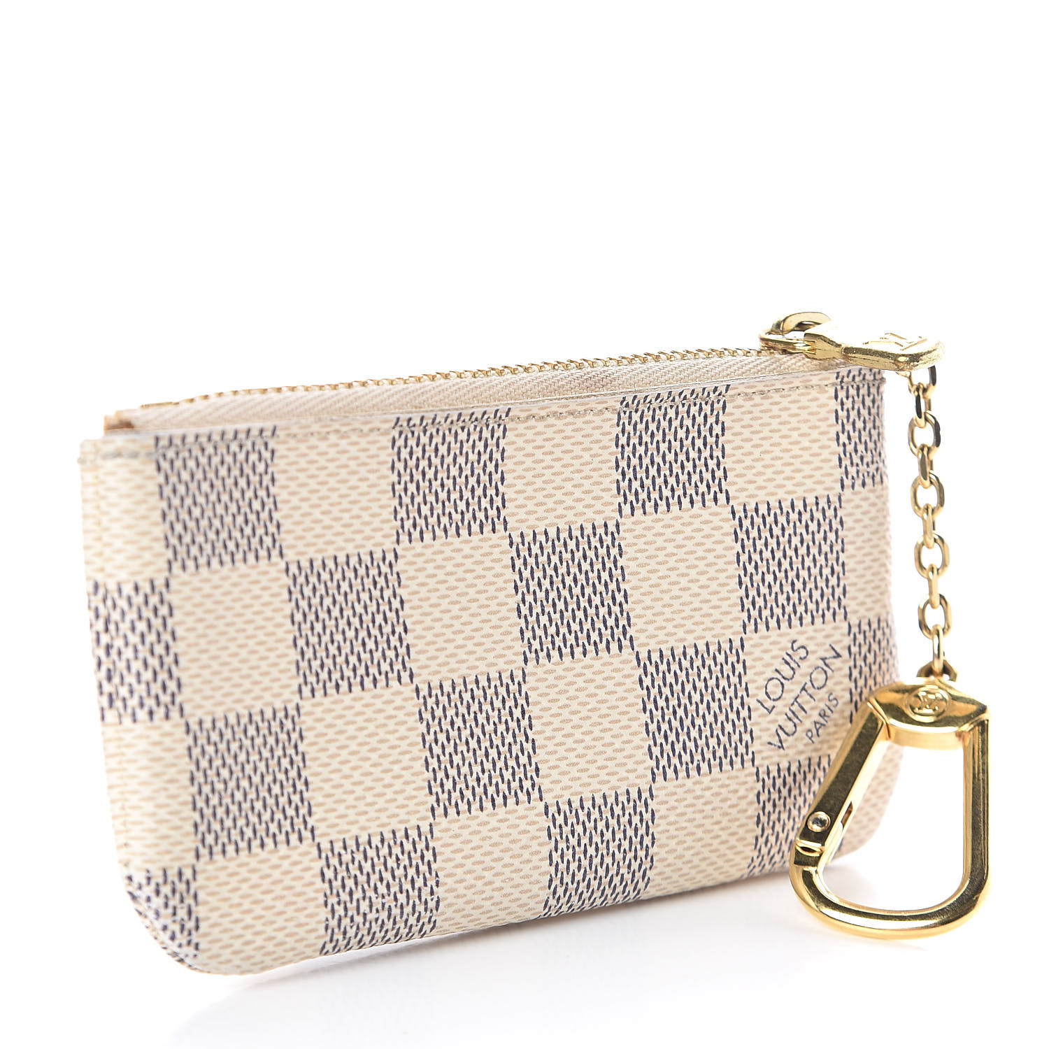 louis vuitton key pouch damier azur white blue