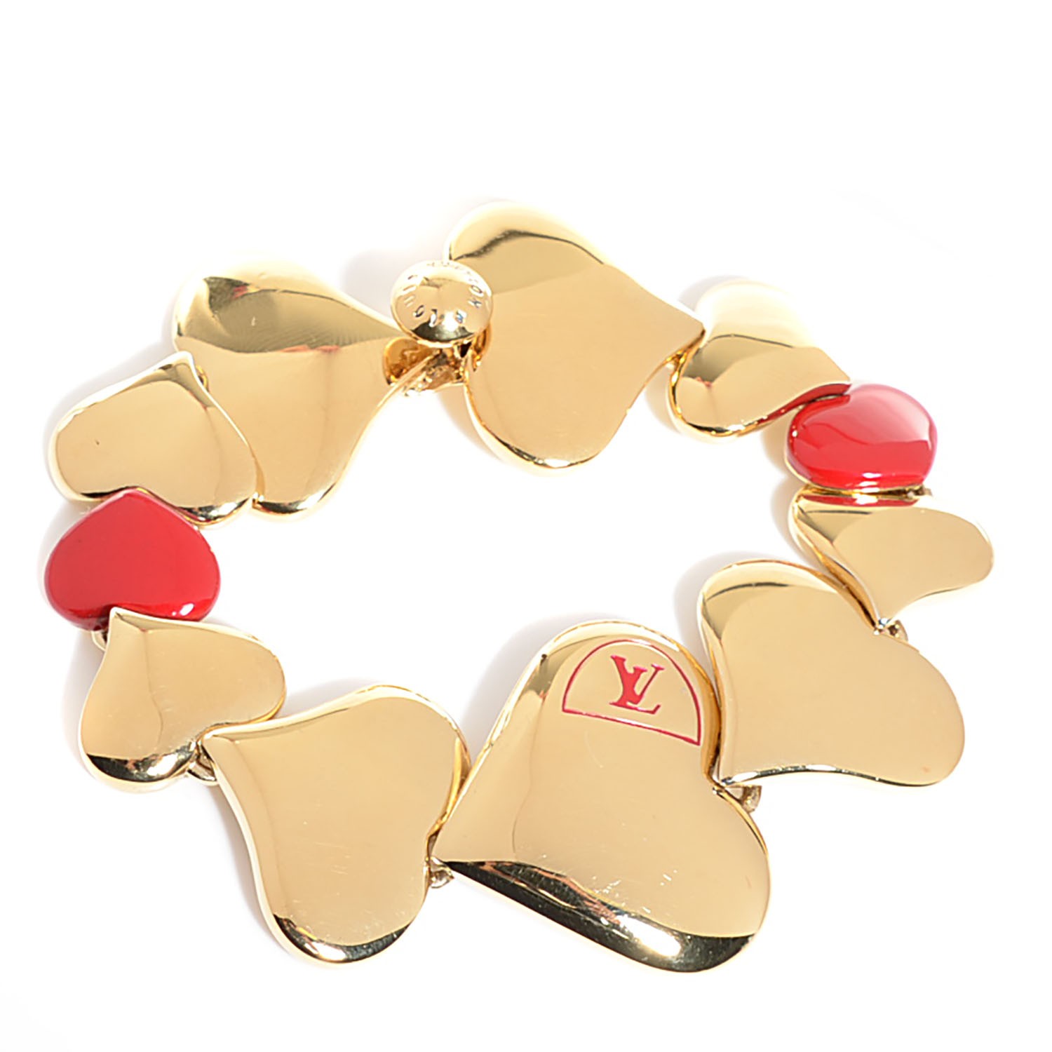 LOUIS VUITTON Heart Passion Bracelet Gold 102148