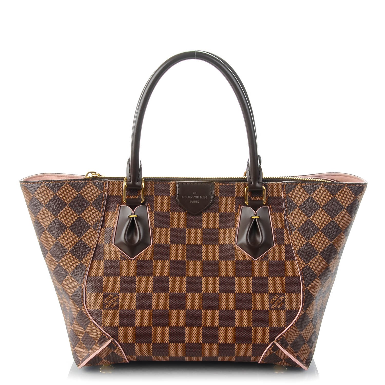 Louis Vuitton 2015 Caissa Hobo Damier Ebene Rose Ballerine Tote