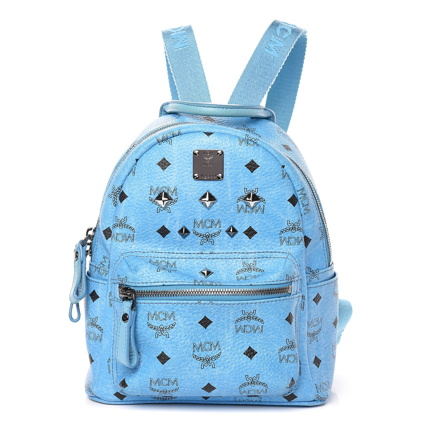 MCM Visetos Mini Stark Backpack Blue 410803 | FASHIONPHILE