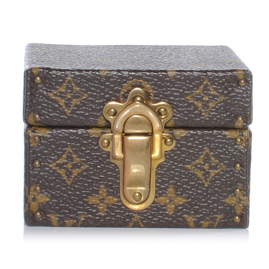 LOUIS VUITTON Monogram Ring Box Mini Trunk Case 41010