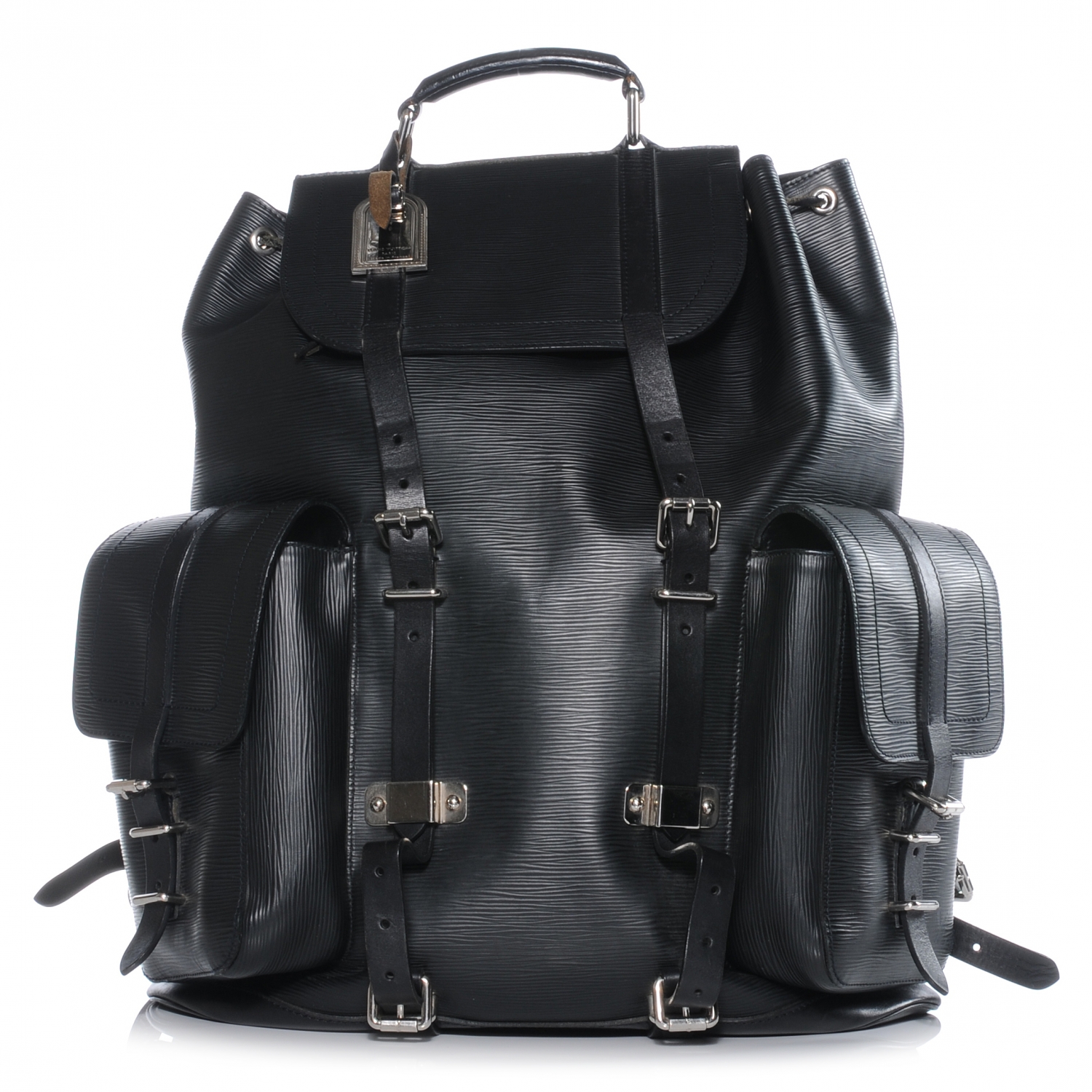 LOUIS VUITTON Epi Christopher Backpack Black 41064