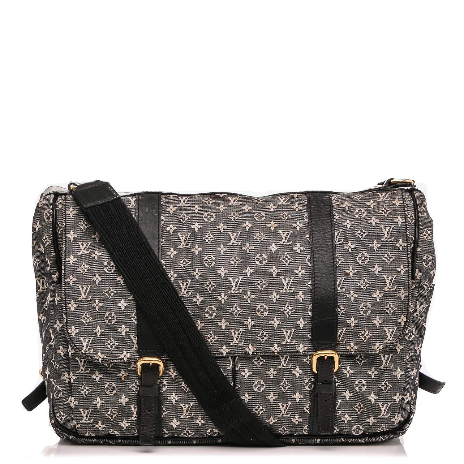 LOUIS VUITTON Mini Lin Sac a Langer Diaper Bag Black 183577