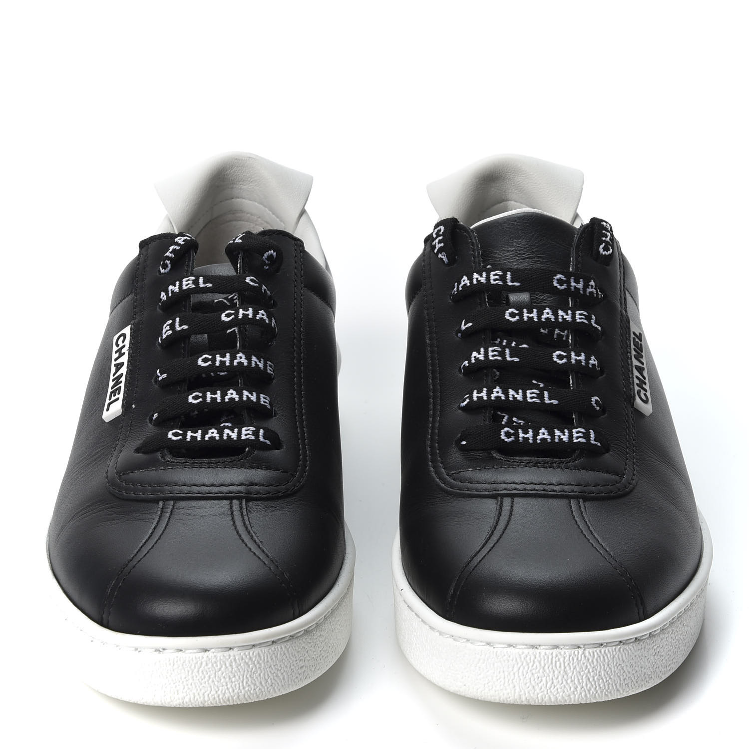 chanel calfskin womens logo sneakers