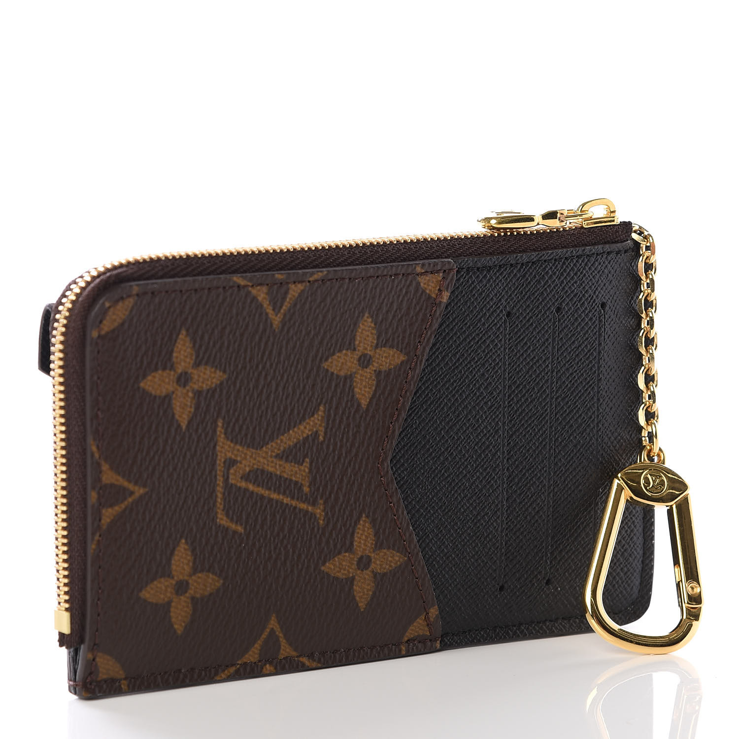 LOUIS VUITTON Monogram Recto Verso Card Holder Black 569109