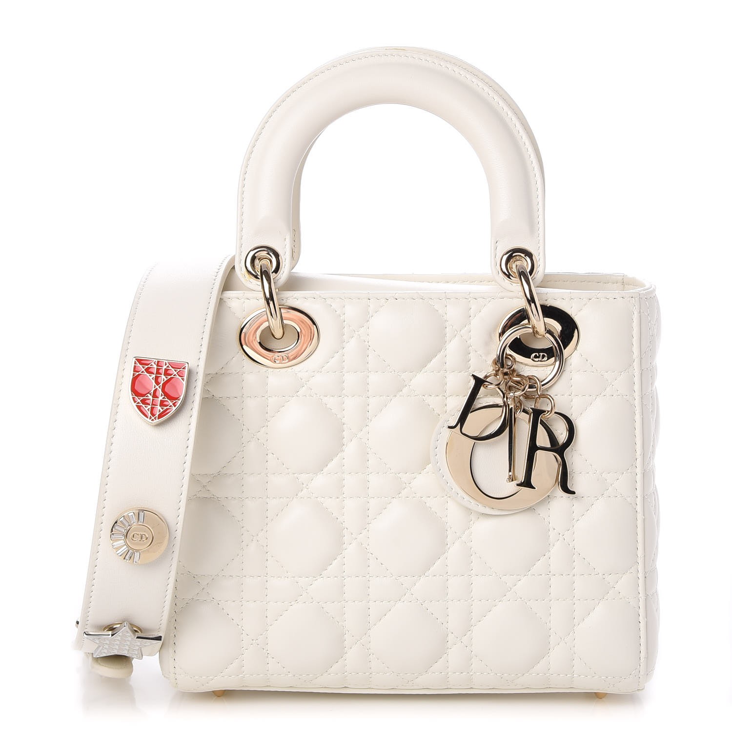 dior lady bag white