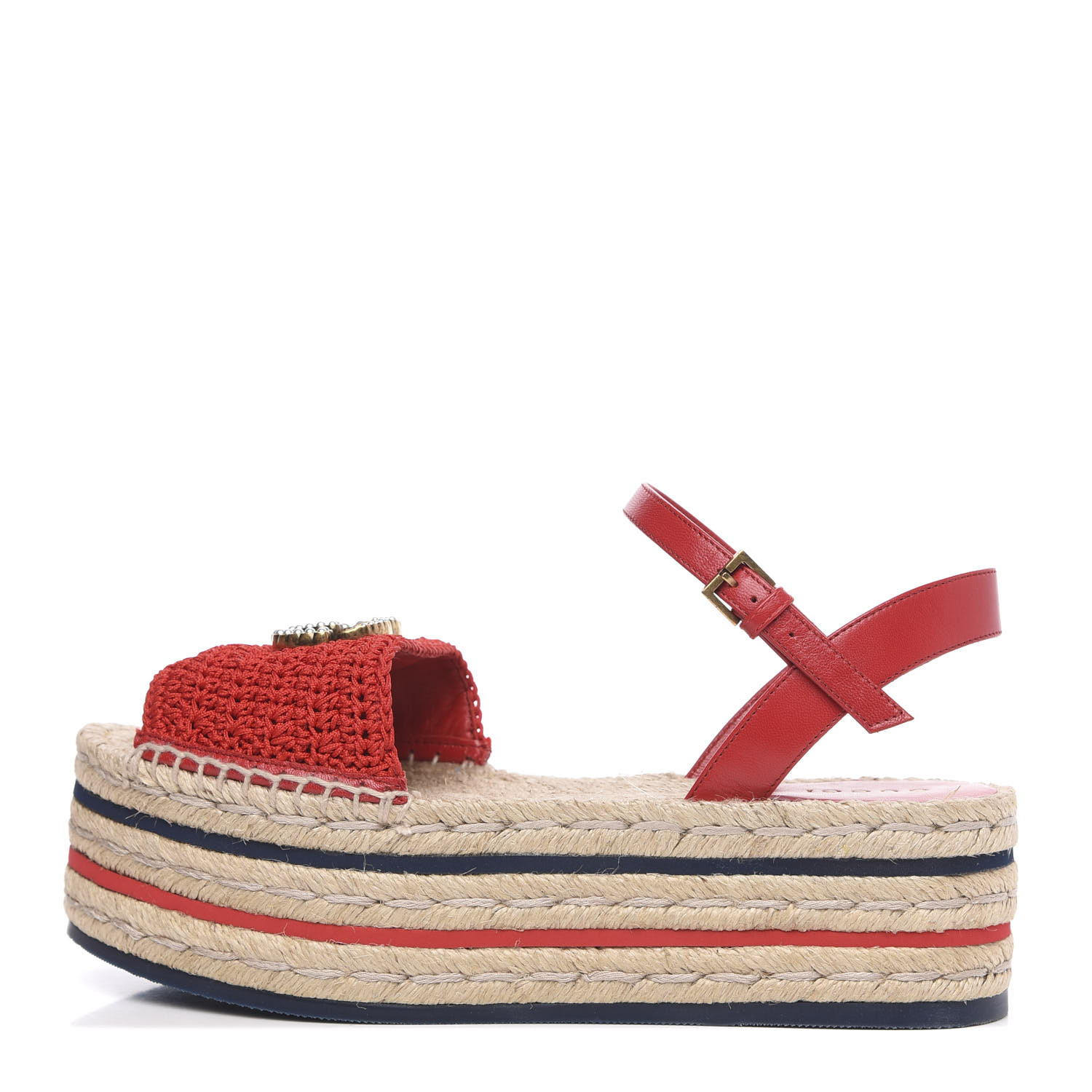 gucci crochet wedge espadrilles