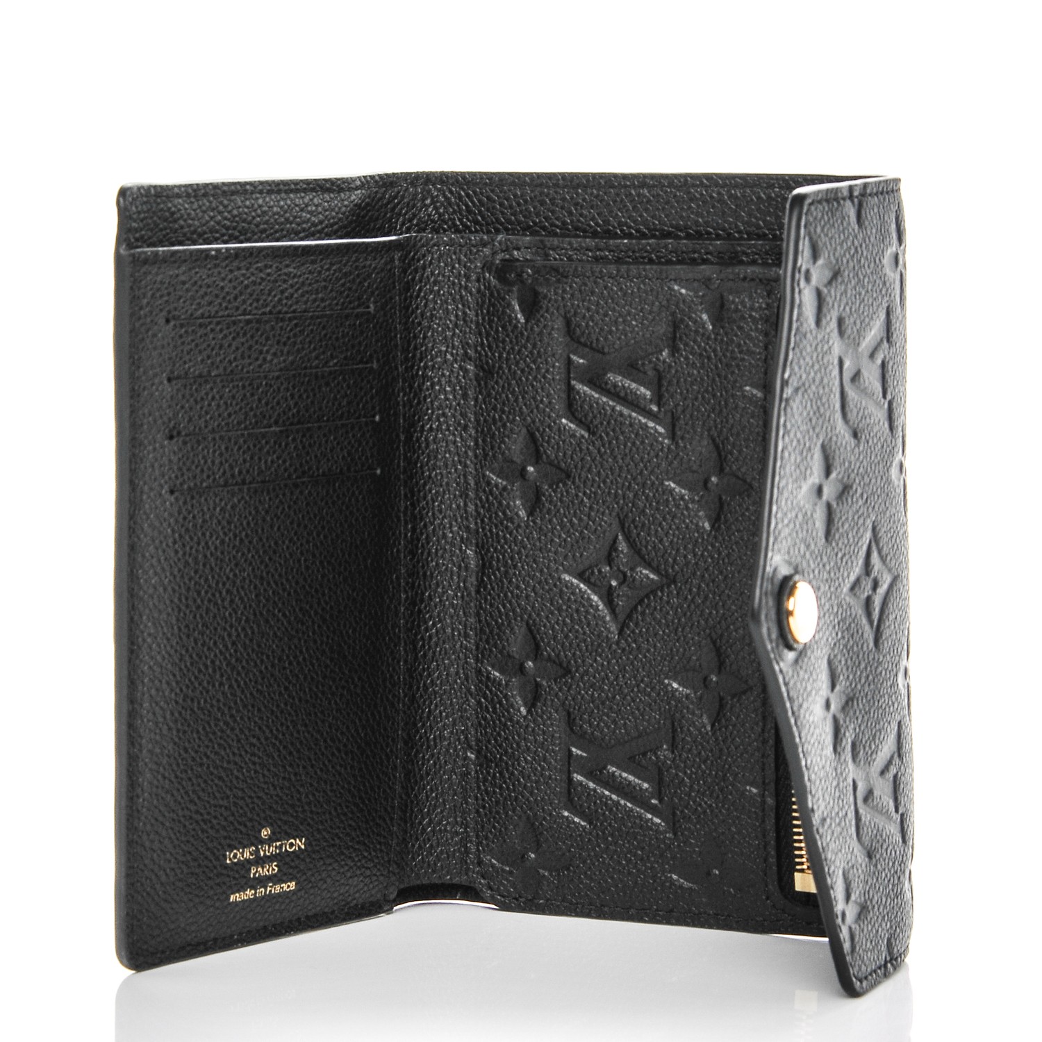 LOUIS VUITTON Empreinte Compact Curieuse Wallet Black 183945