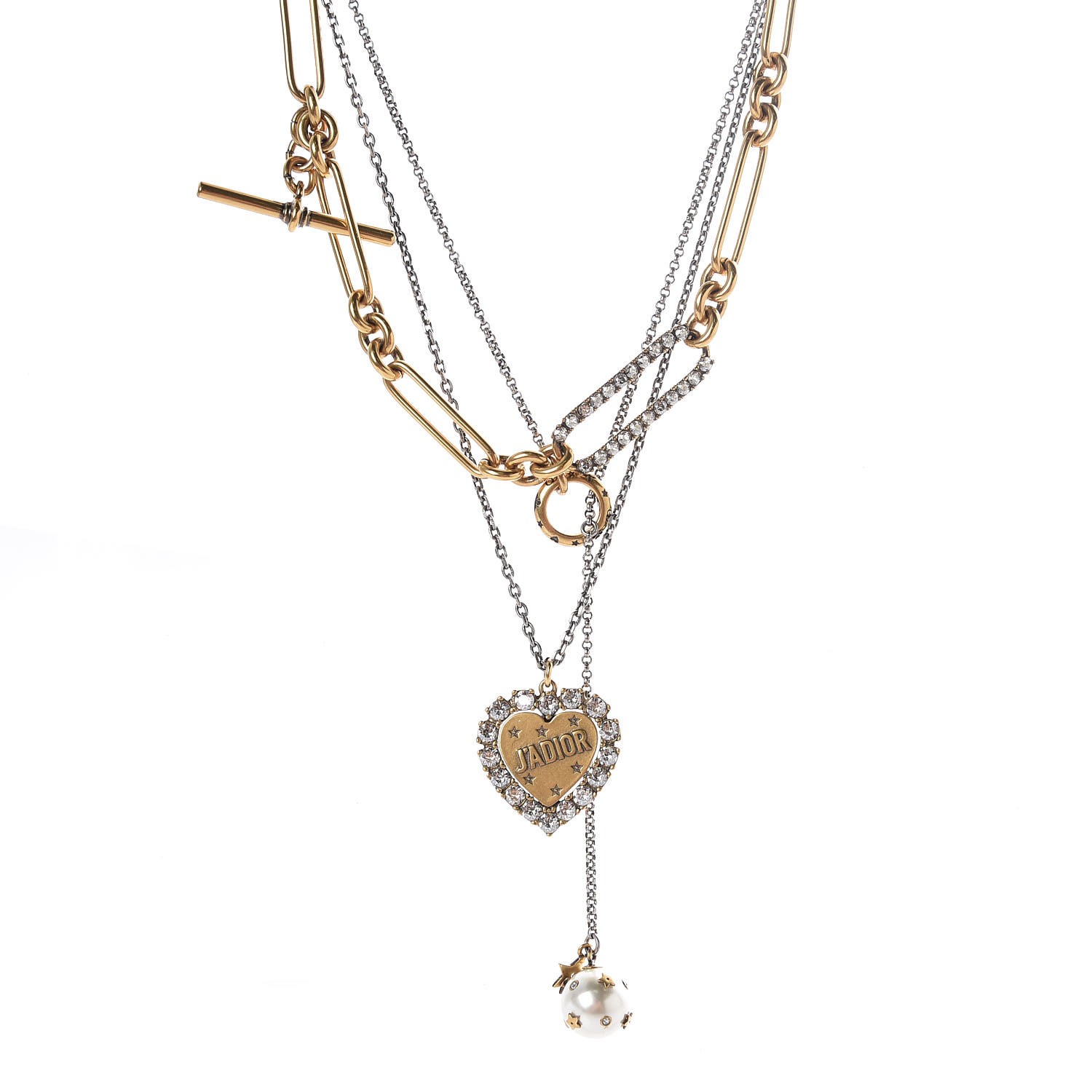 dior heart necklace