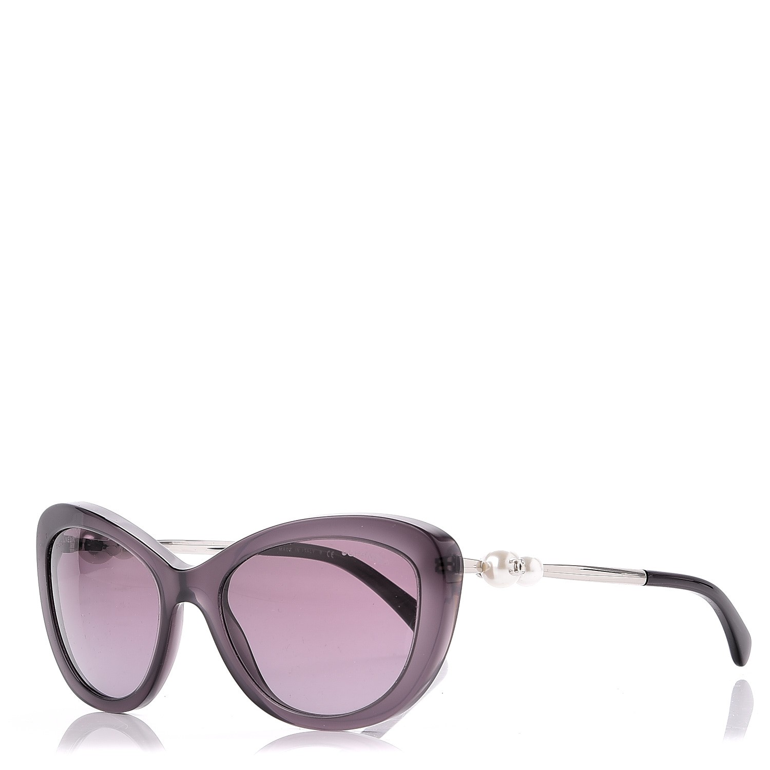 CHANEL Acetate Pearl Butterfly Winter Sunglasses 5338-H Purple 228396