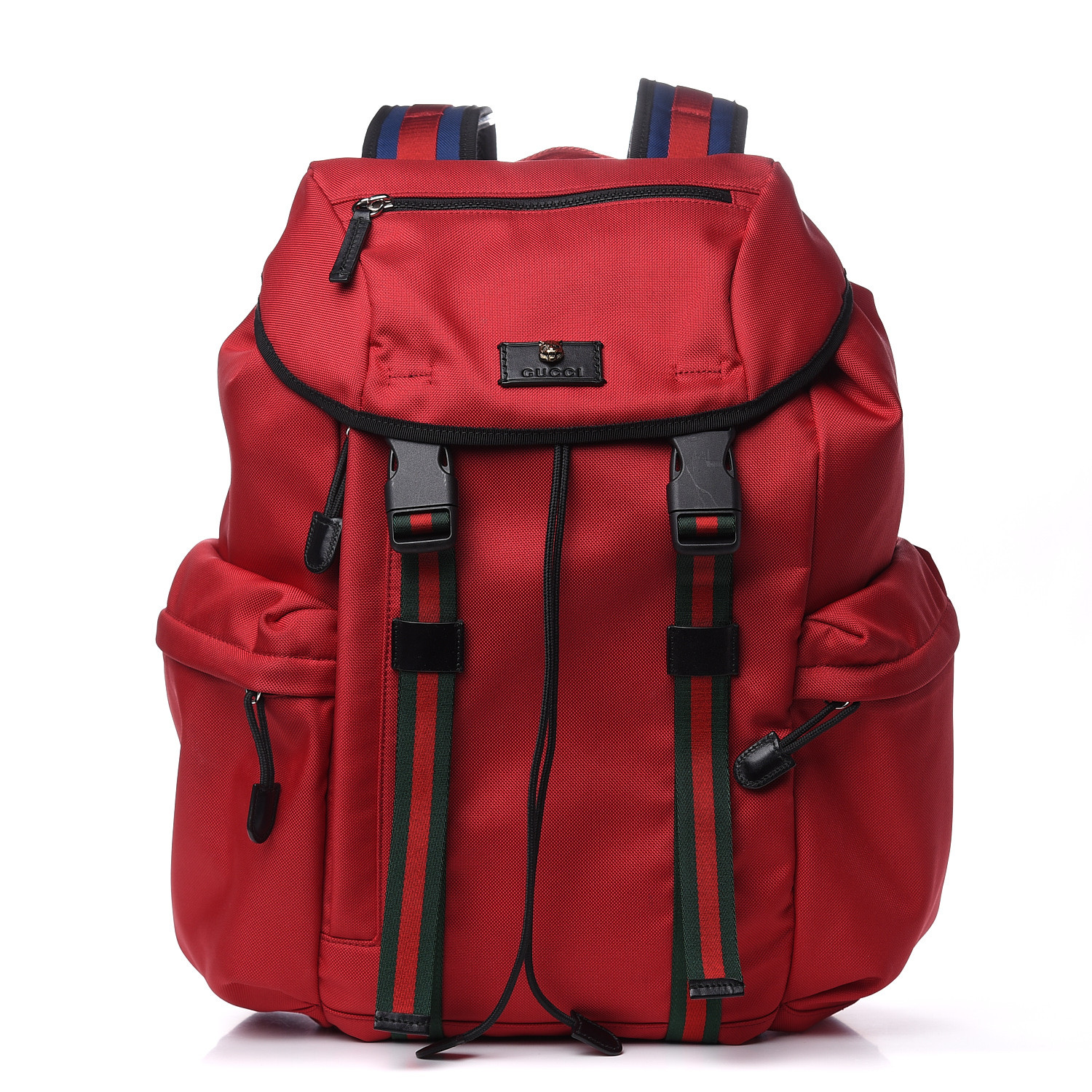 GUCCI Canvas Web Techno Backpack Red 480044