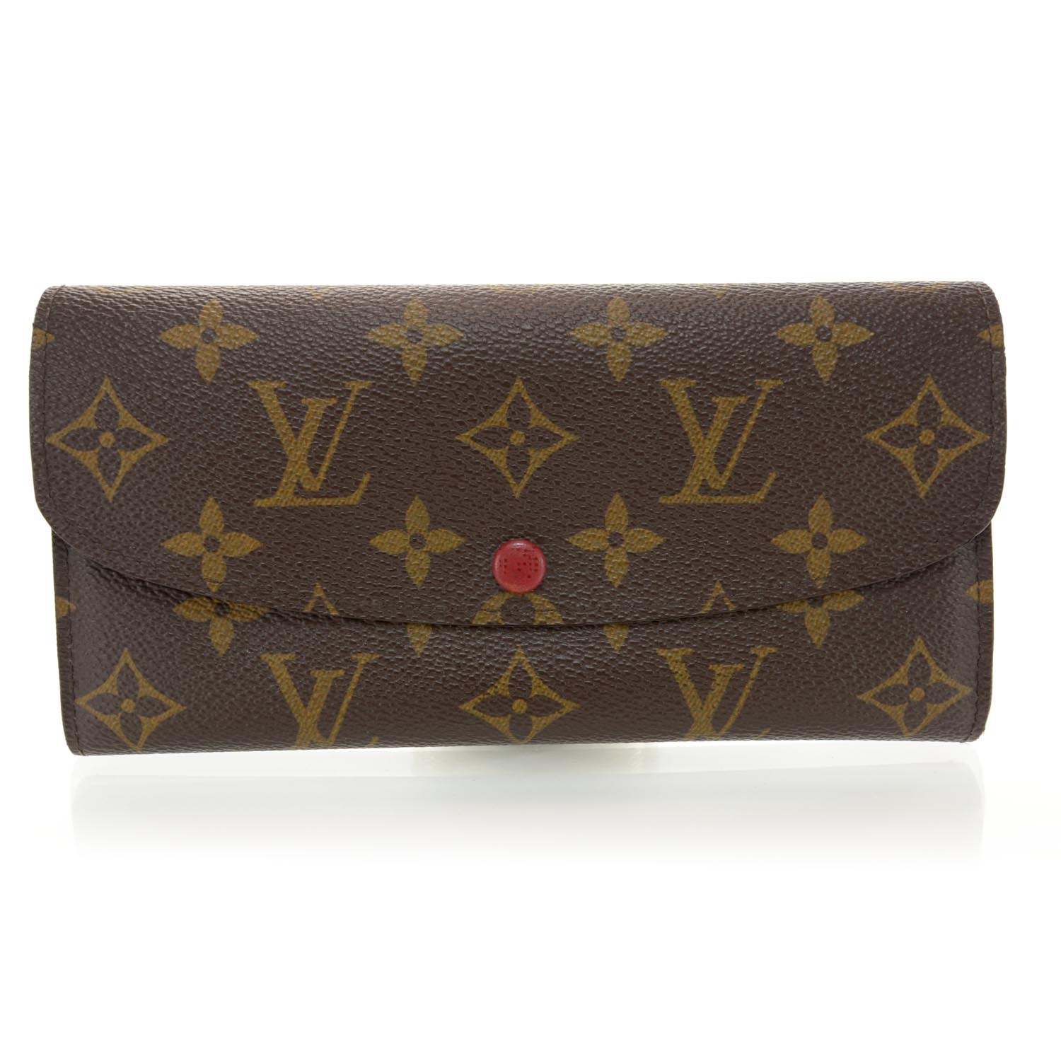 LOUIS VUITTON Monogram Emilie Wallet Red 37344