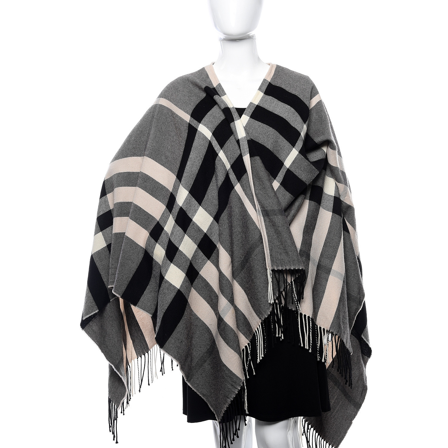 burberry poncho black