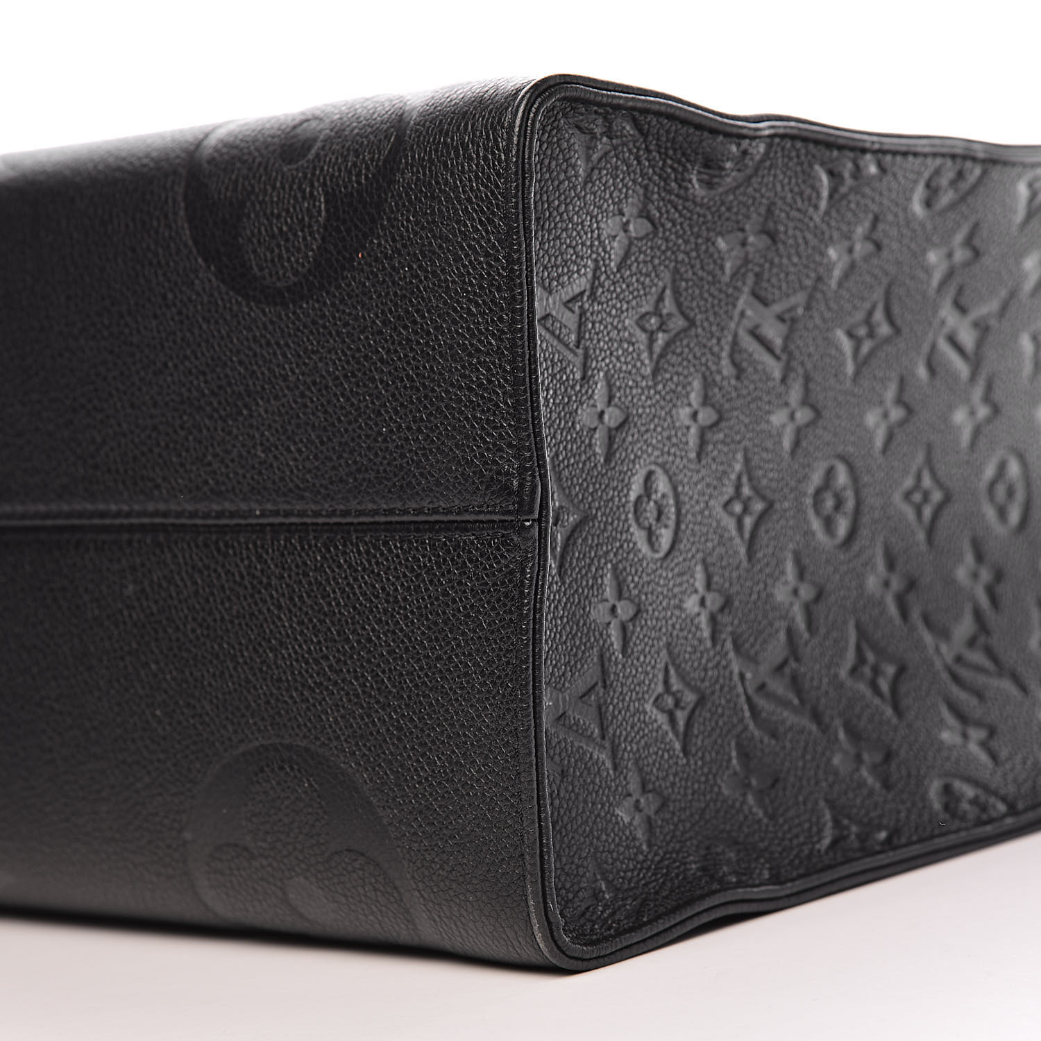 Louis Vuitton Onthego MM Tote Bag M45495 Monogram Empreinte Black Auth New  LV