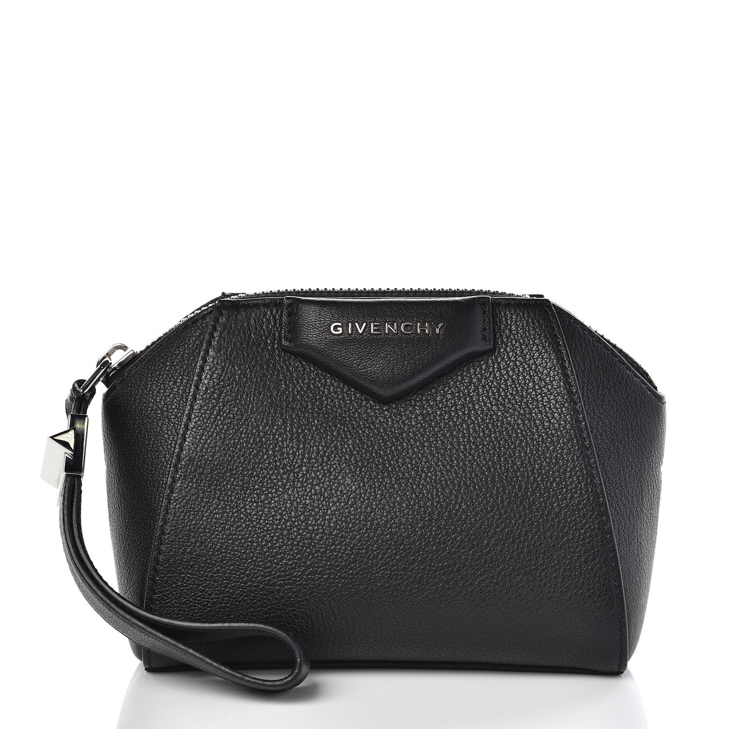 GIVENCHY Sugar Goatskin Small Antigona Beauty Wristlet Black 342147