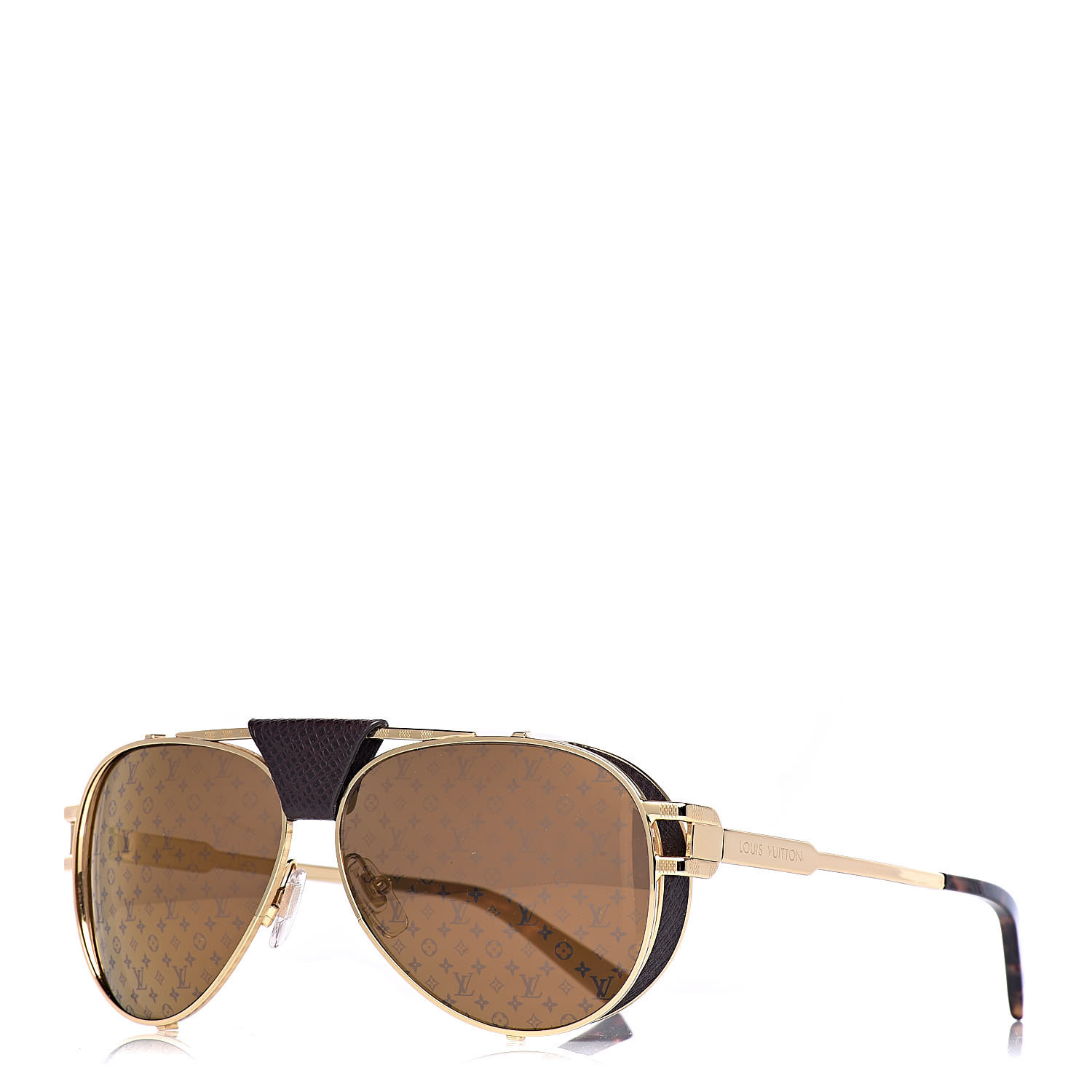 LOUIS VUITTON Sunglasses Z0981W Gold 460985