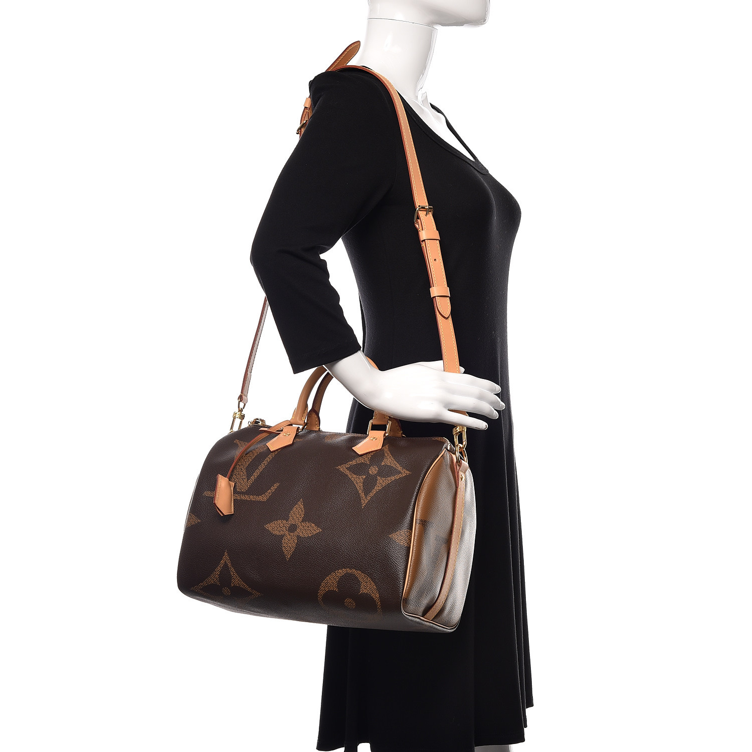 louis vuitton giant reverse monogram speedy 30 bandouliere LOUIS VUITTON Reverse Monogram Giant Speedy Bandouliere 30 463118