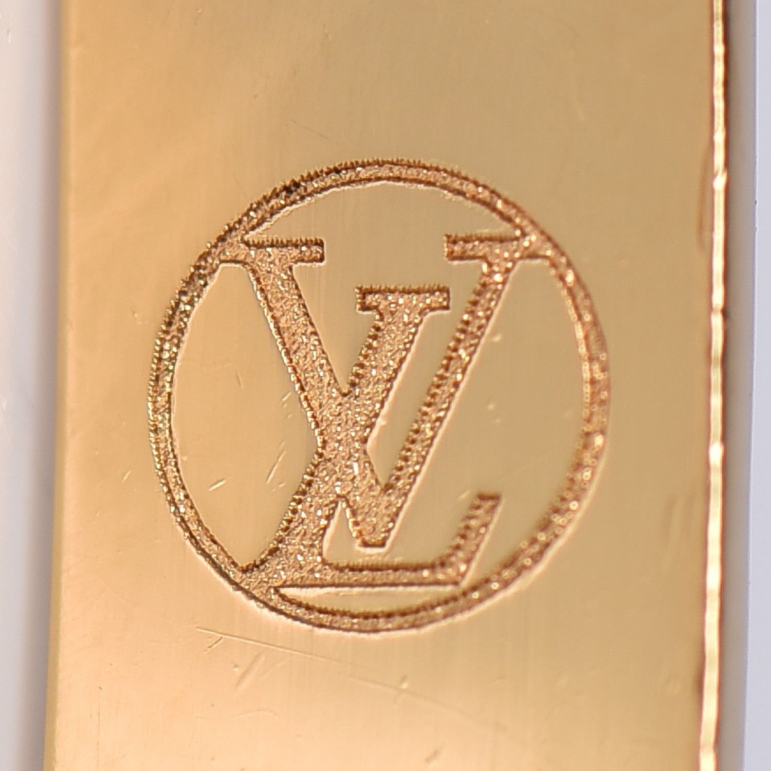LOUIS VUITTON Nanogram Hoop Earrings Gold 283428