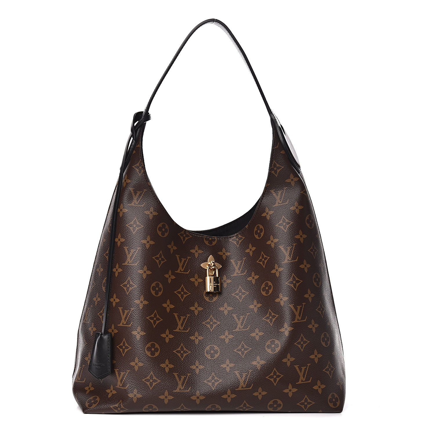 LOUIS VUITTON Monogram Flower Hobo Black 540158