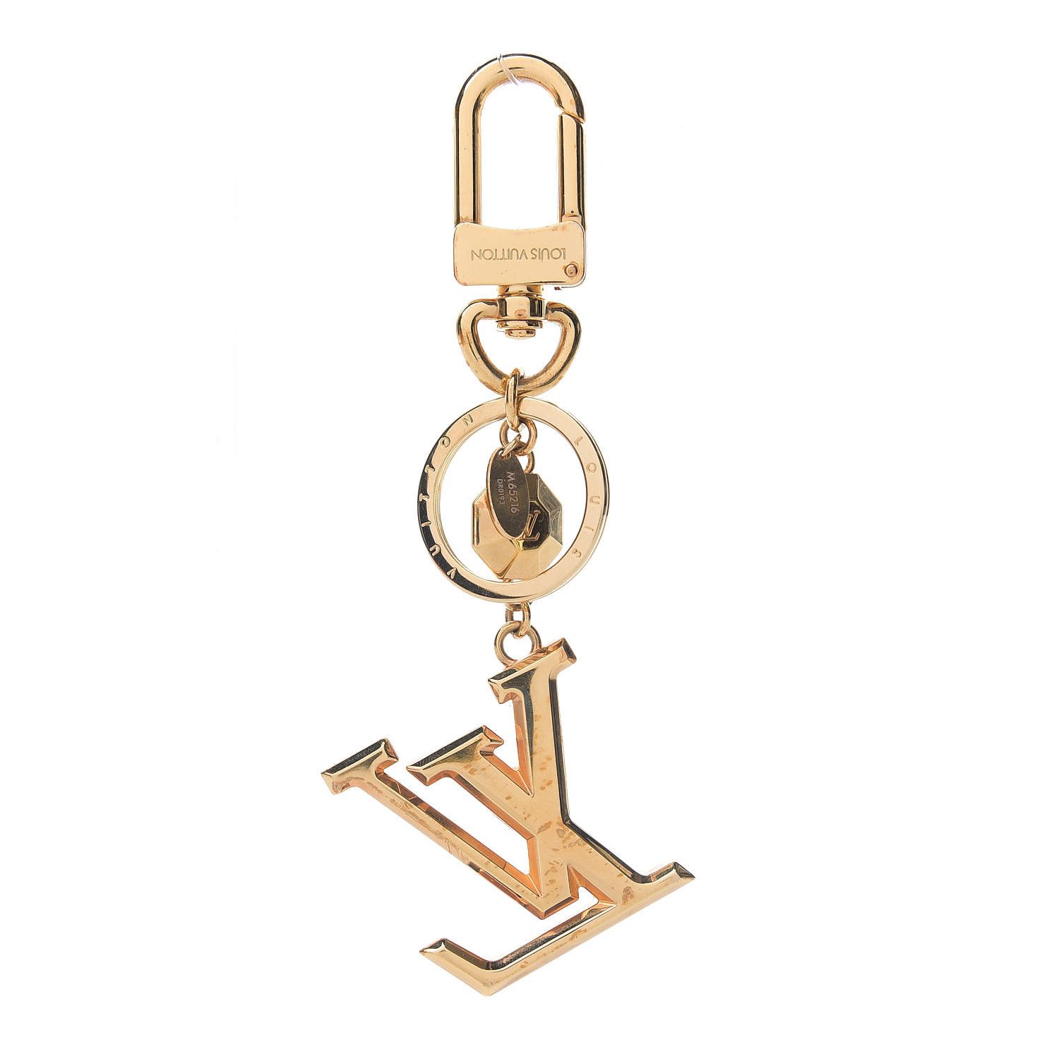 LOUIS VUITTON LV Facettes Bag Charm Key Holder Gold 563709
