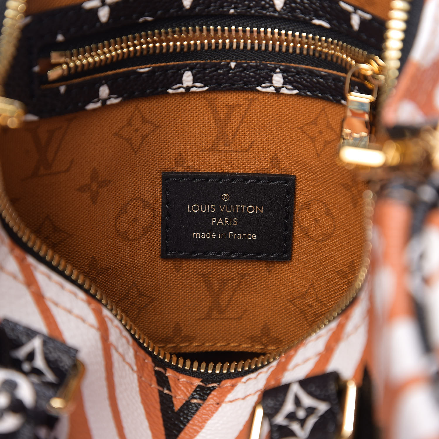 Louis Vuitton Limited Edition Cream/Caramel Monogram Canvas Crafty Speedy Bandouliere 25 Bag