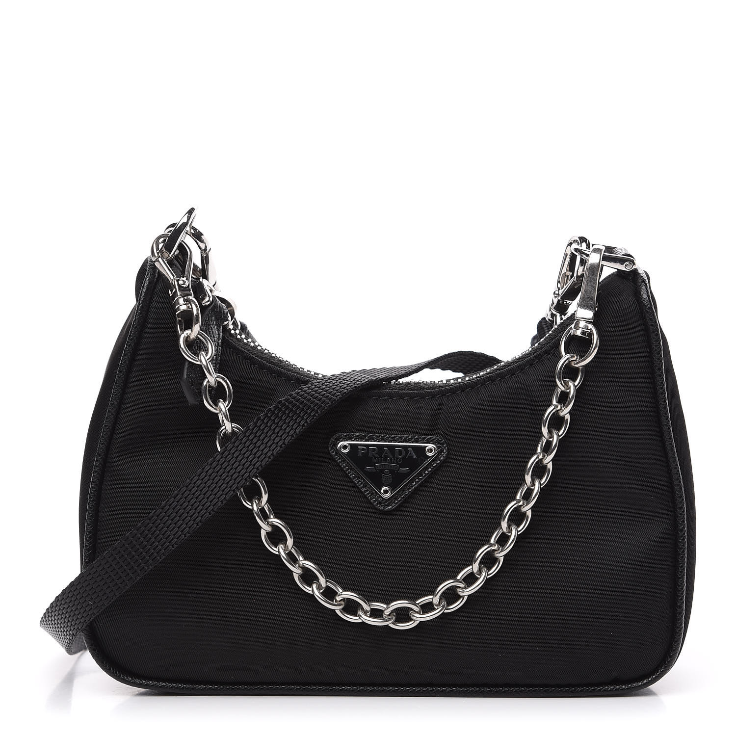 PRADA Tessuto Nylon Mini Re-Edition 2000 Shoulder Bag Black 559963