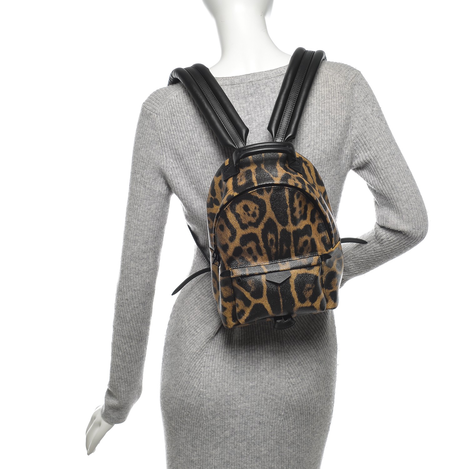 Louis Vuitton Coated Canvas Wild Animal Print Twist MM Shoulder