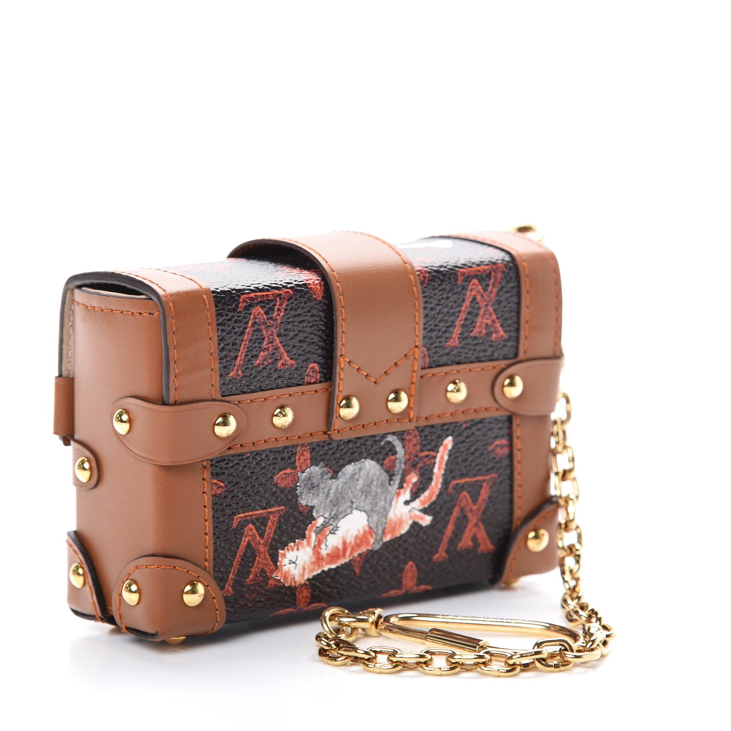 louis vuitton essential trunk 2019-20 LOUIS VUITTON Catogram Essential Trunk Orange Marron 558715