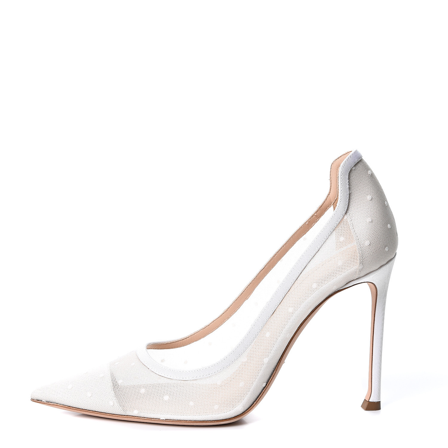 white mesh pumps