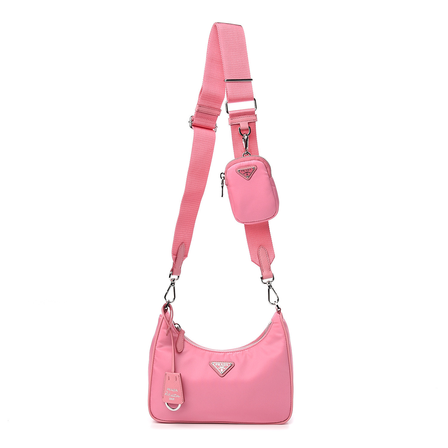 pink prada nylon bag