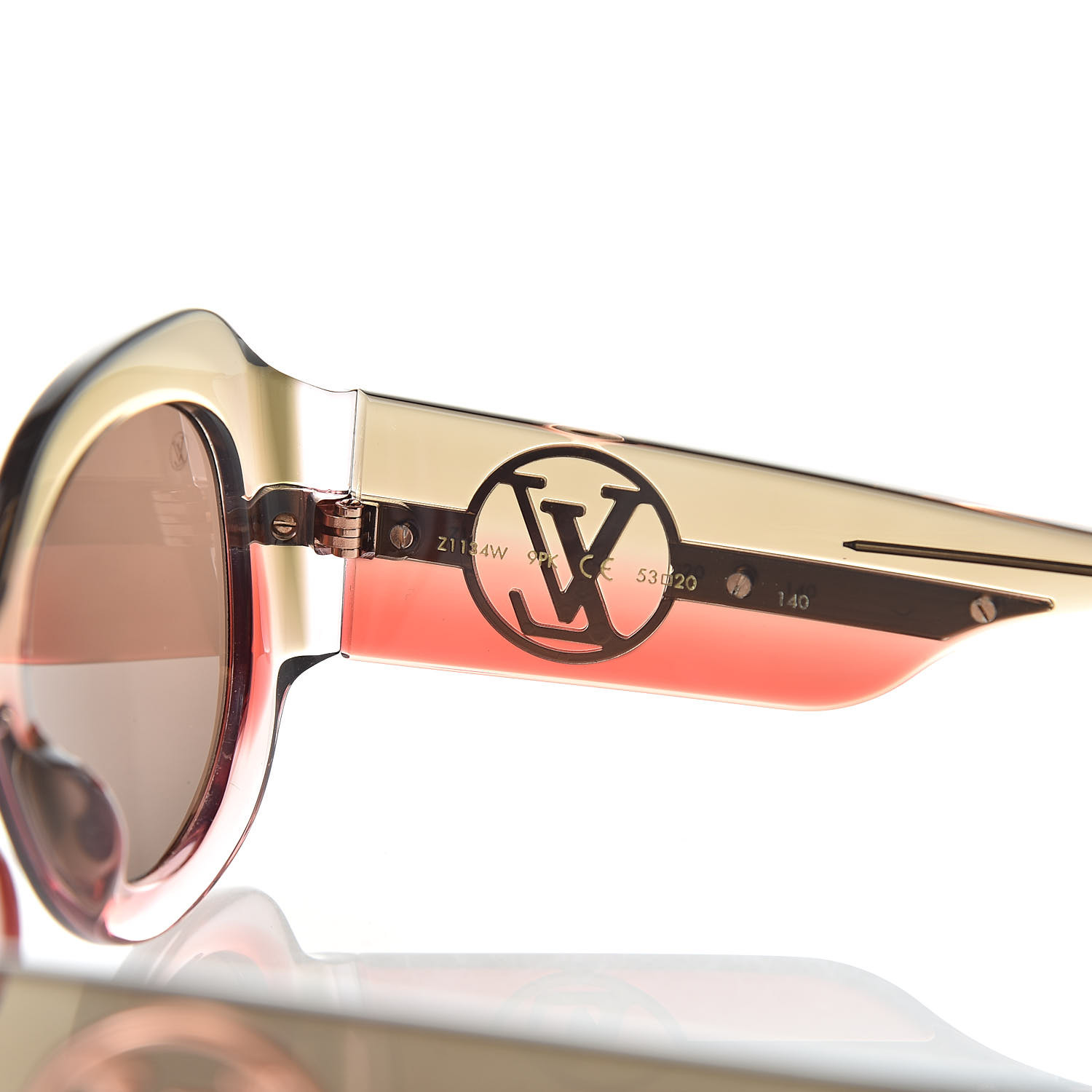 LOUIS VUITTON Acetate Paris Texas Sunglasses Z1134W Pink 512392