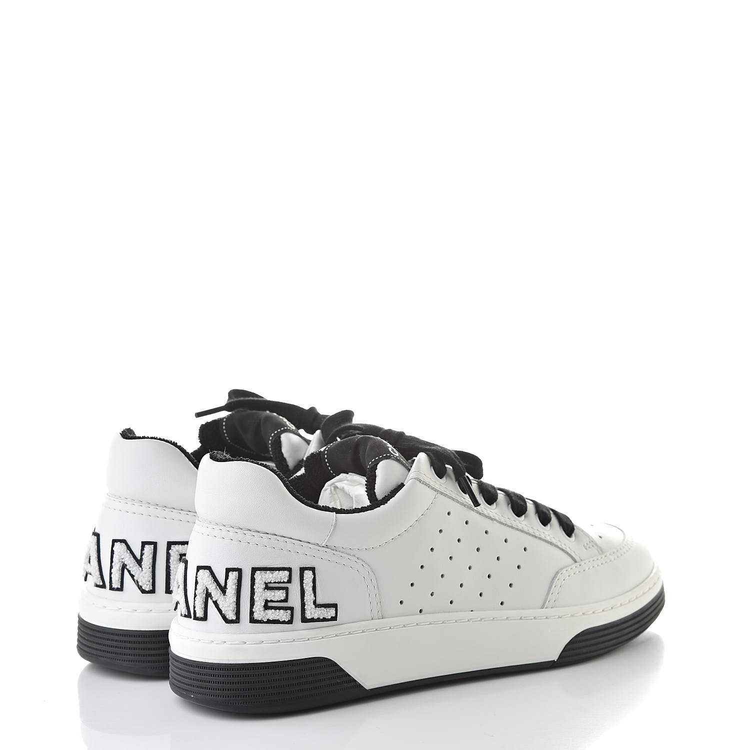 chanel calfskin womens logo sneakers
