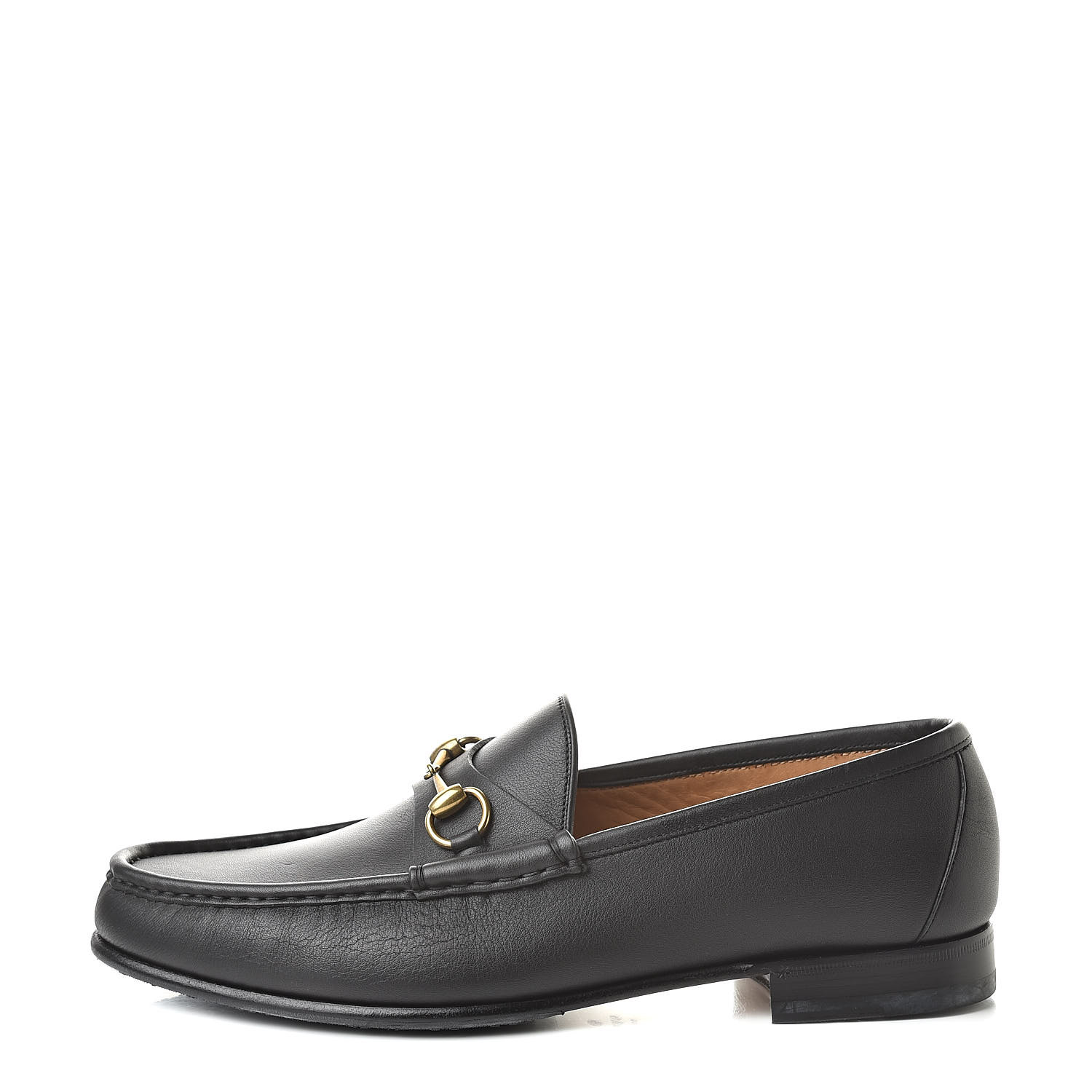 GUCCI Calfskin Mens 1953 Horsebit Loafers 11.5 Black 512666