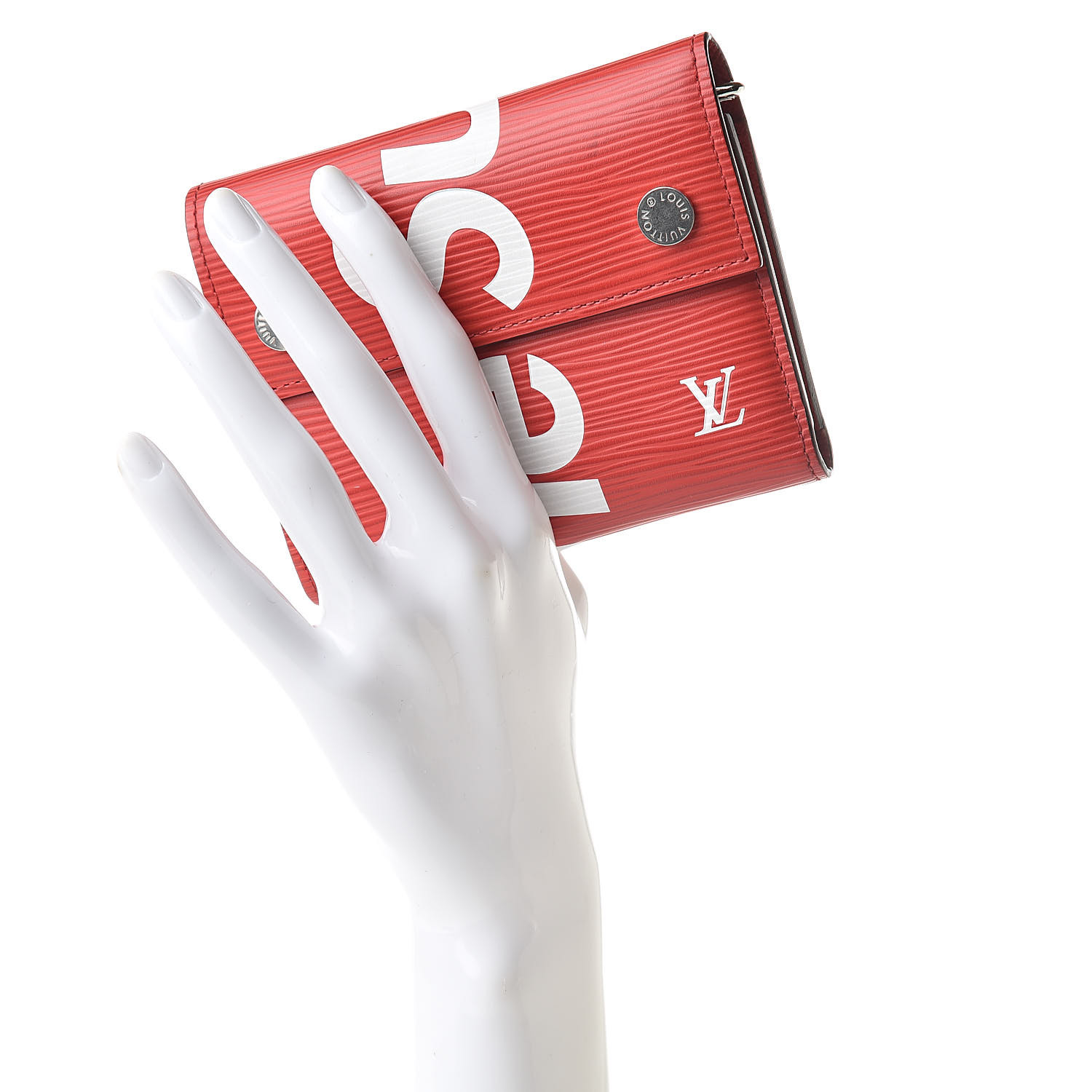 Louis Vuitton x Supreme Brazza Wallet Epi Red