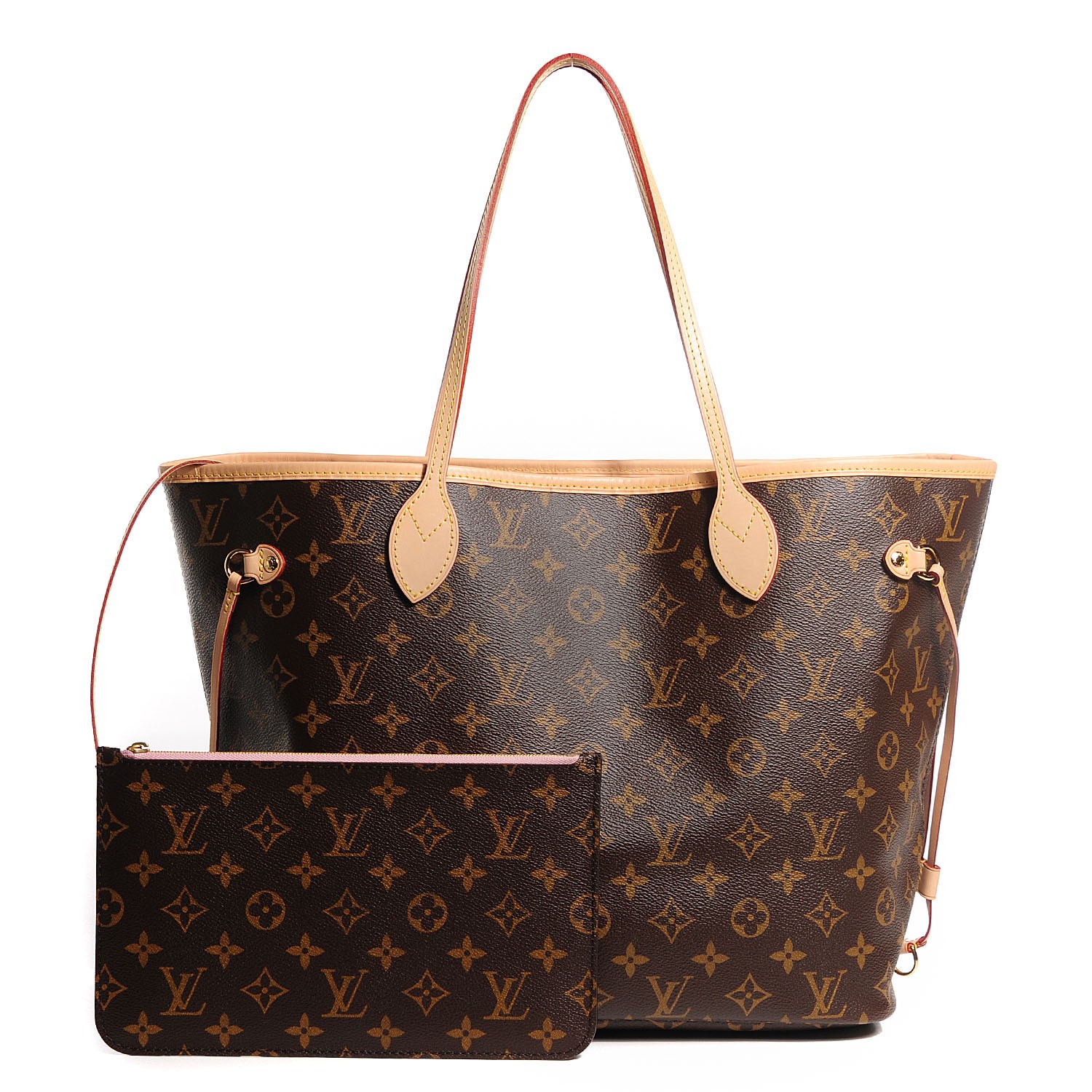 LOUIS VUITTON Monogram Neverfull MM Rose Ballerine 148400