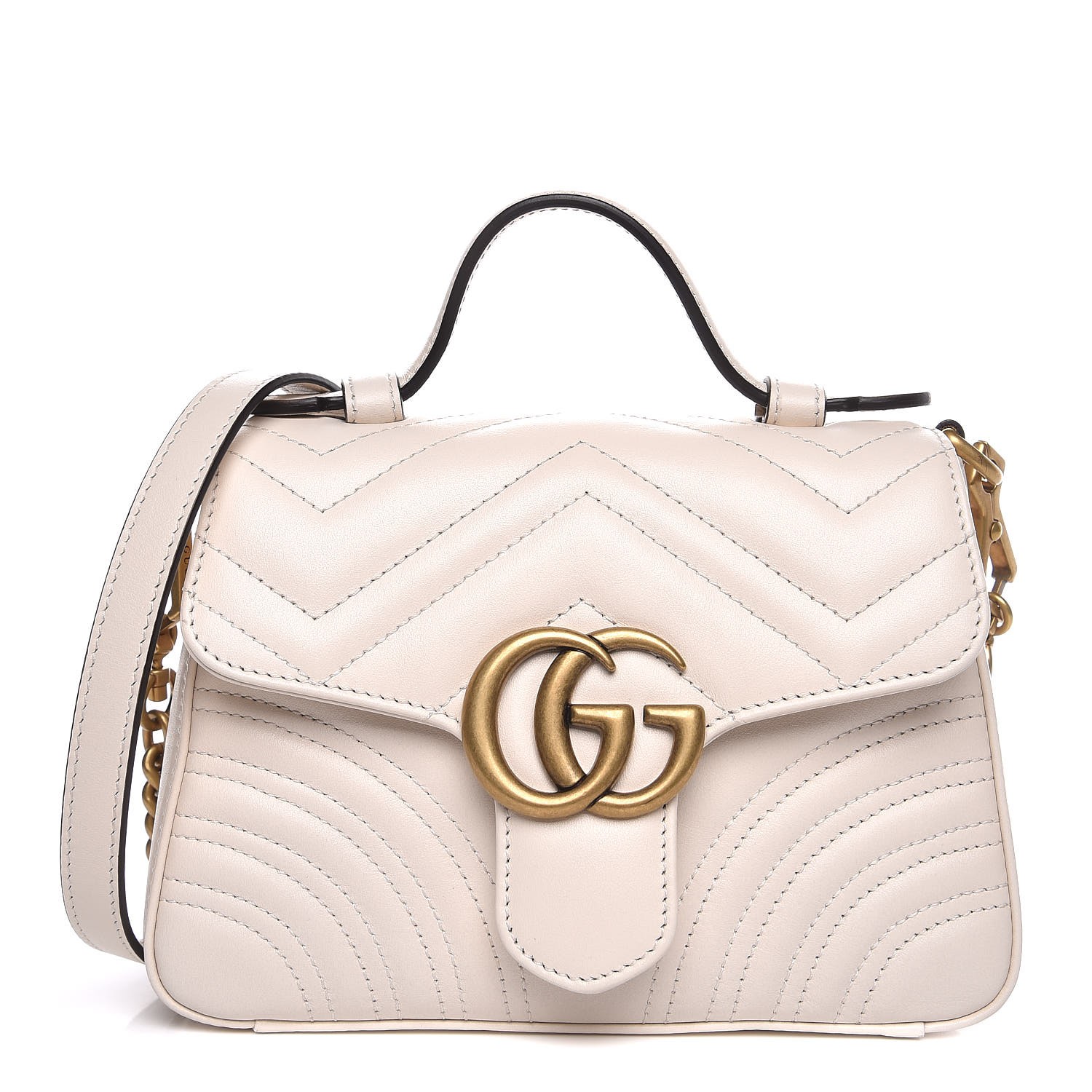 gucci marmont mini top handle white