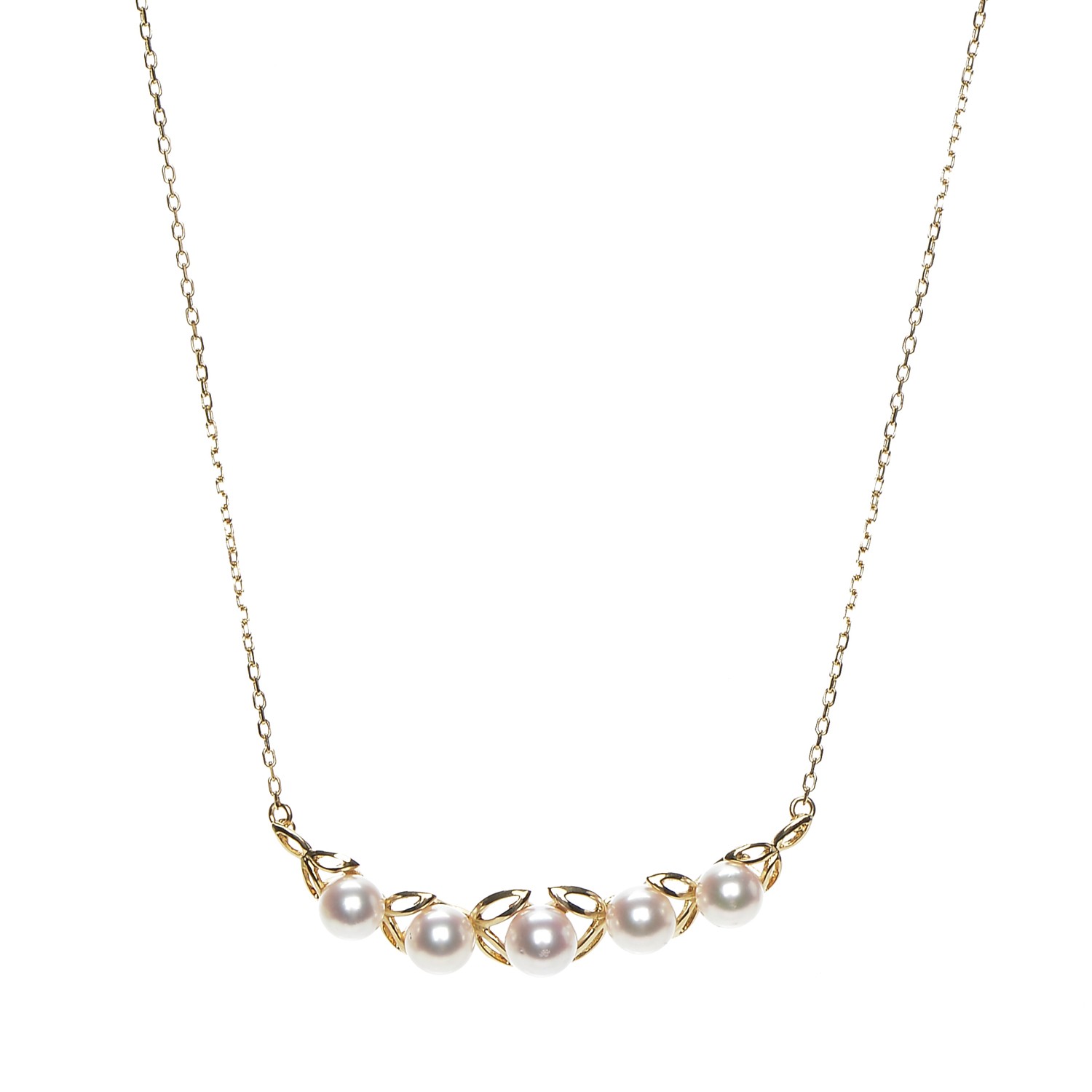 mikimoto gold pearl necklace